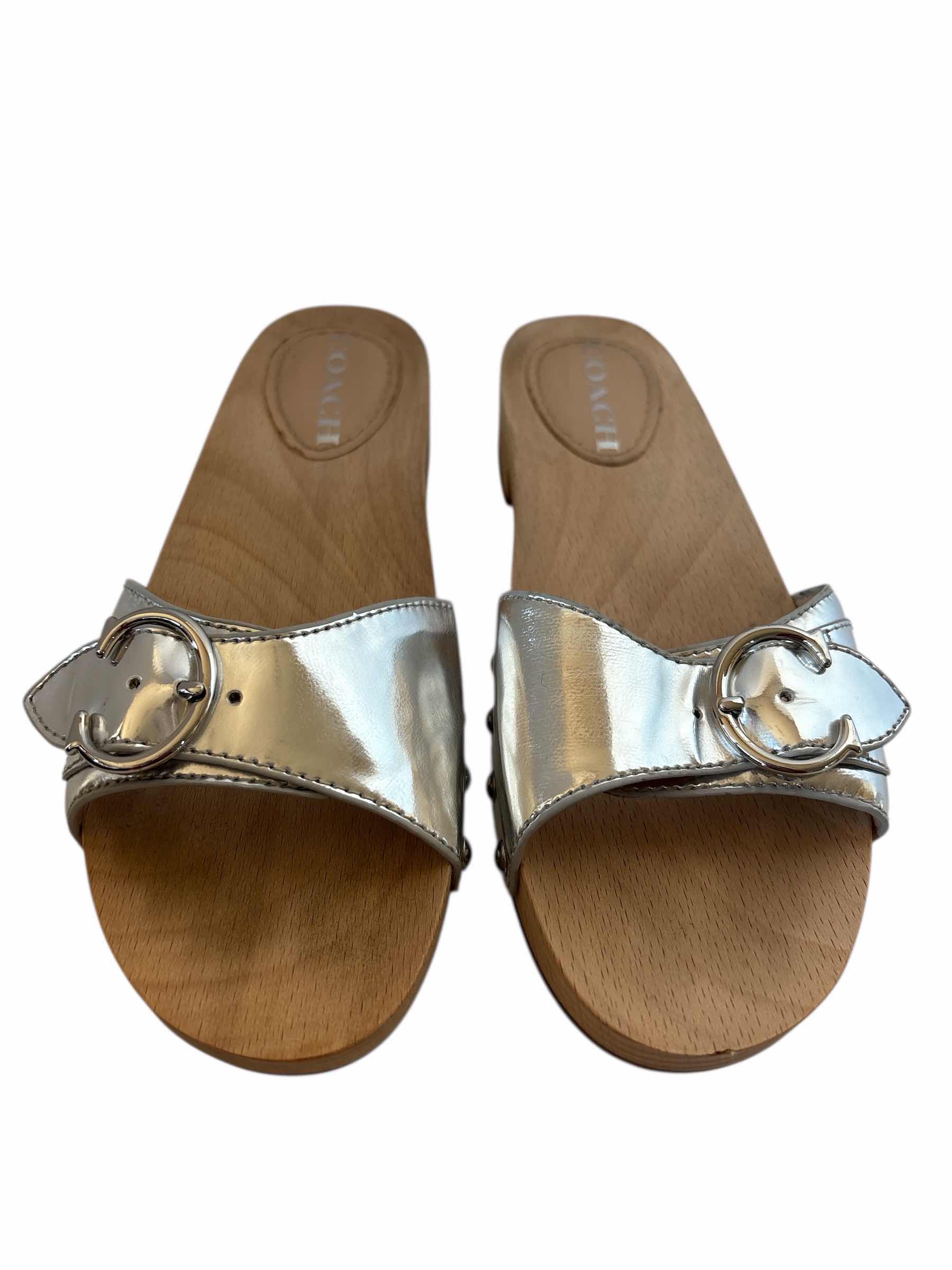 Photo 1 of COACH BLEEKER METALLIC SANDALS SIZE 7 WOMENS