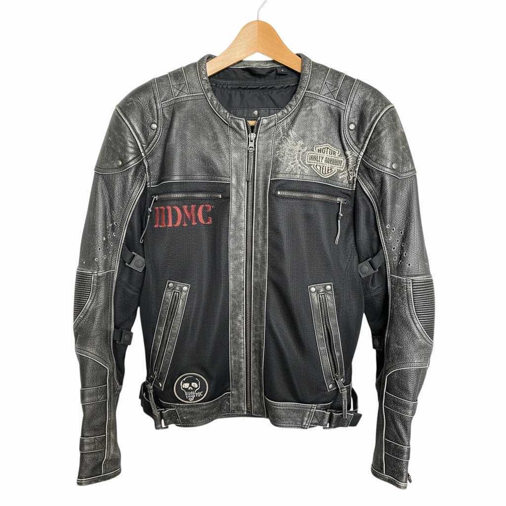 Photo 1 of HARLEY-DAVIDSON KNUCK MESH LEATHER JACKET SIZE M MENS
