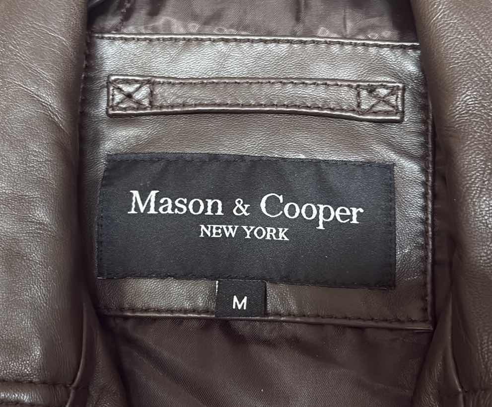 Photo 1 of MASON AND COOPER LEATHER BROWN JACKET SIZE M MENS
