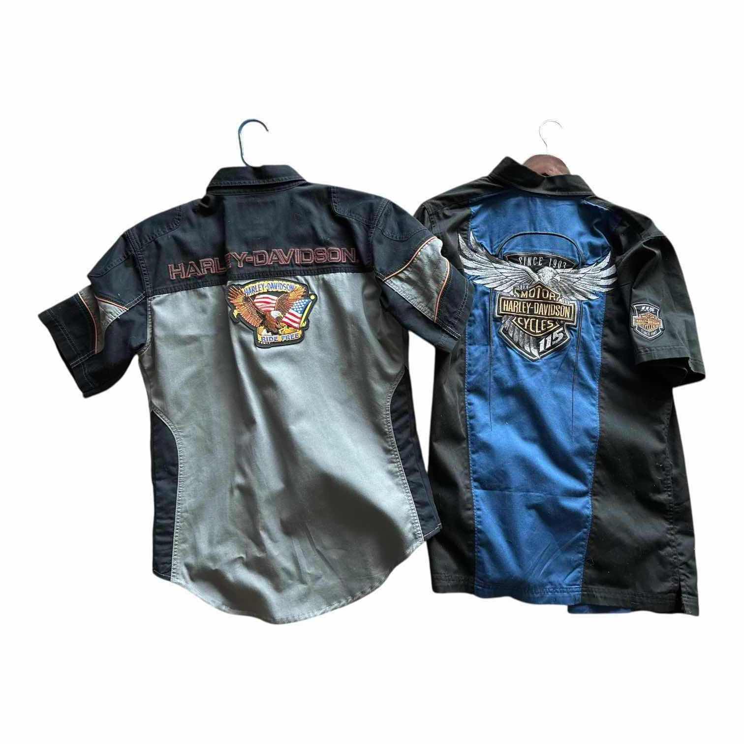 Photo 1 of HARLEY-DAVIDSON SHORT SLEEVE BUTTON UP SIZE SMALL AND MEDIUM MENS