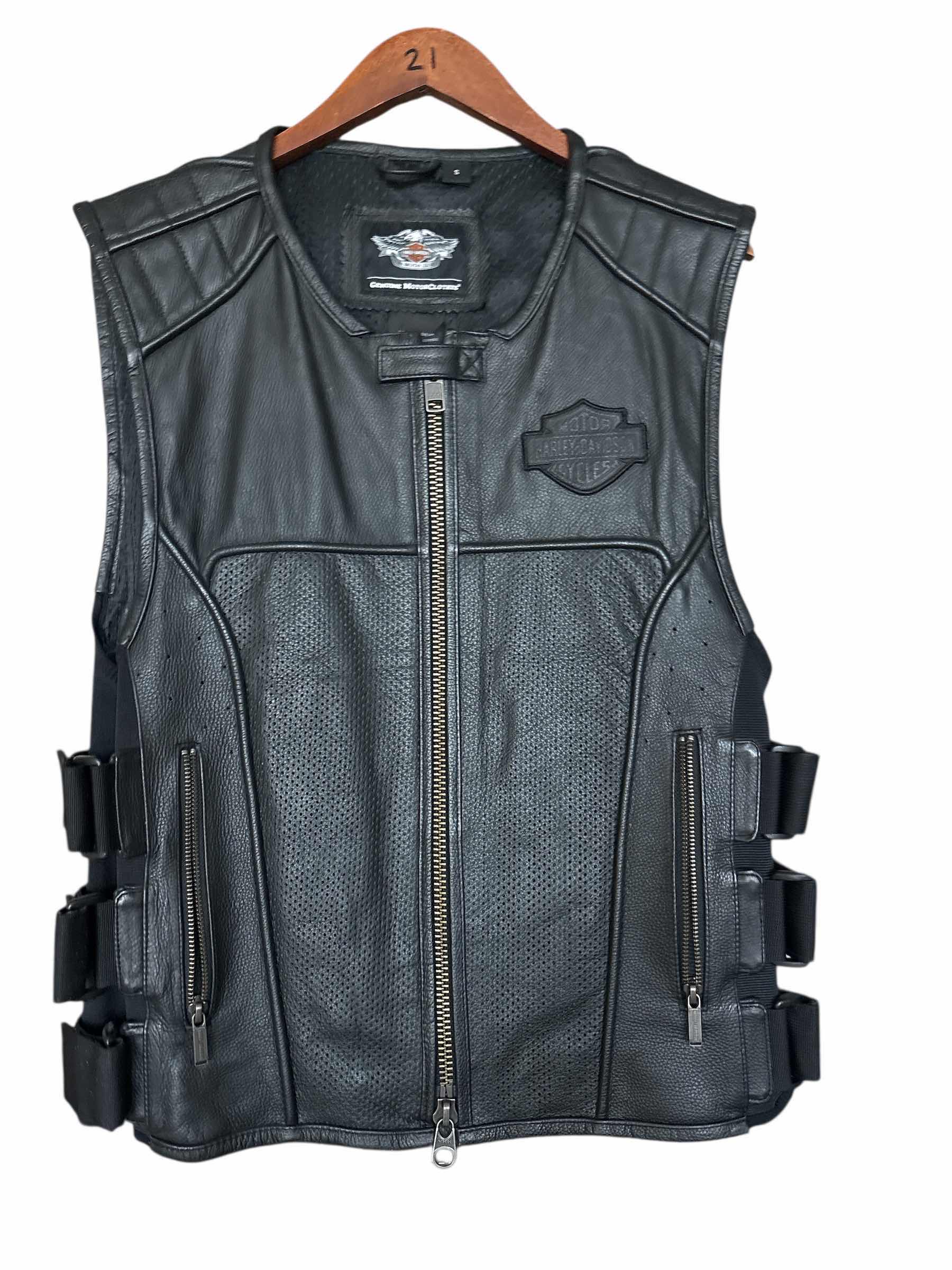 Photo 1 of HARLEY-DAVIDSON SWAT II LEATHER VEST SIZE SMALL MENS