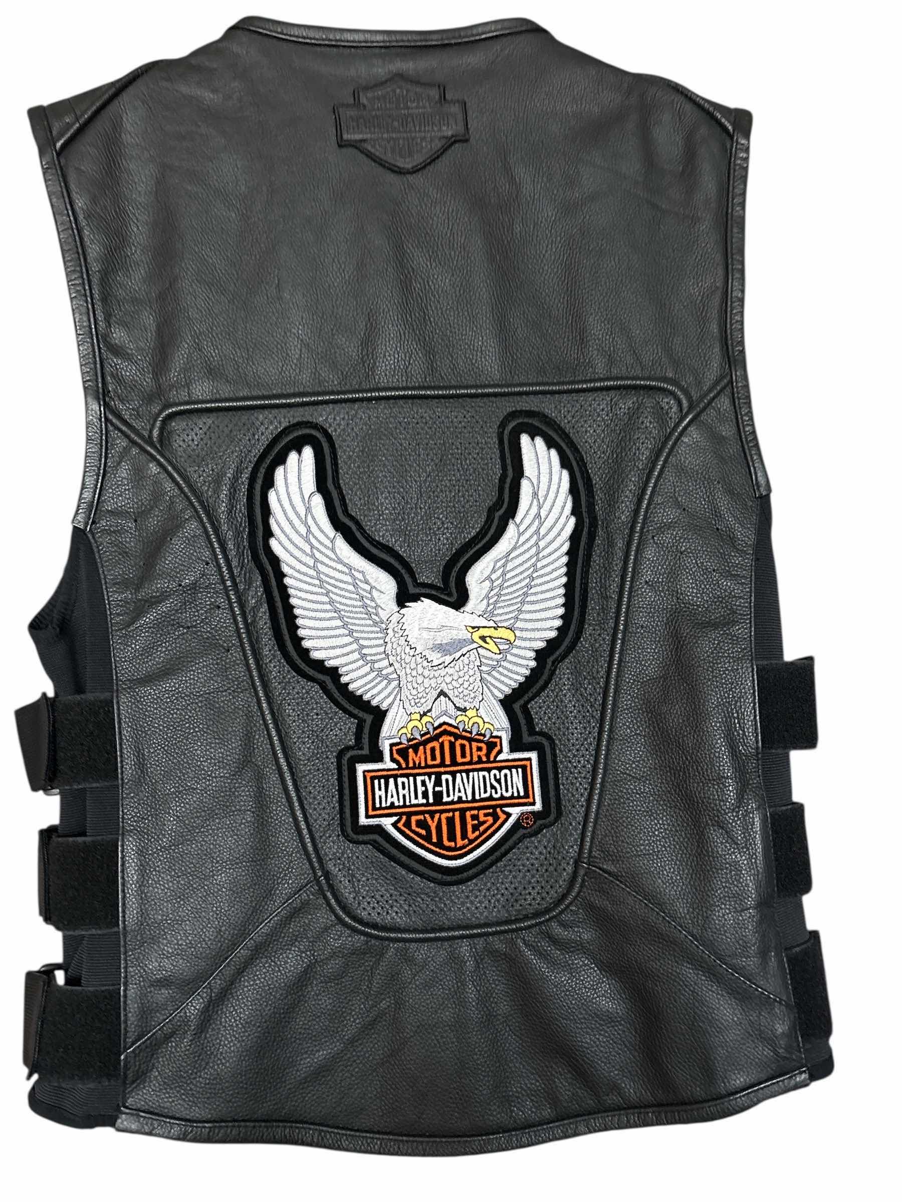 Photo 1 of HARLEY-DAVIDSON SWAT II LEATHER VEST SIZE SMALL MENS