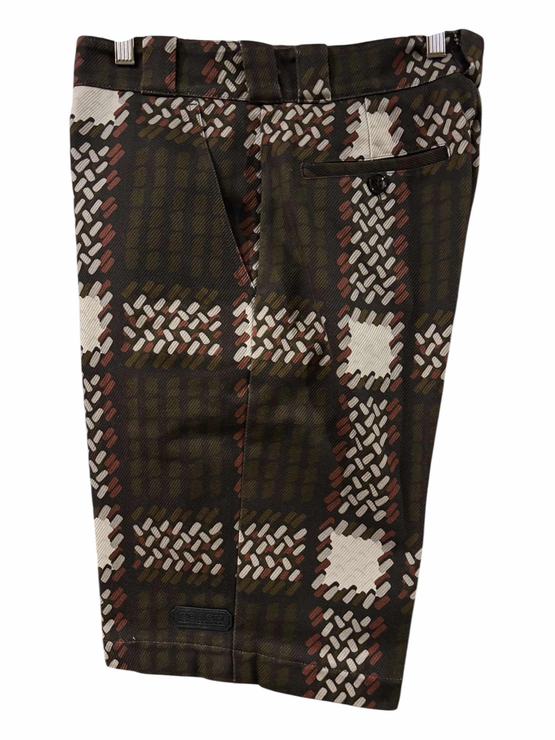 Photo 1 of COACH BROWN PLAID SHORTS MENS W 31