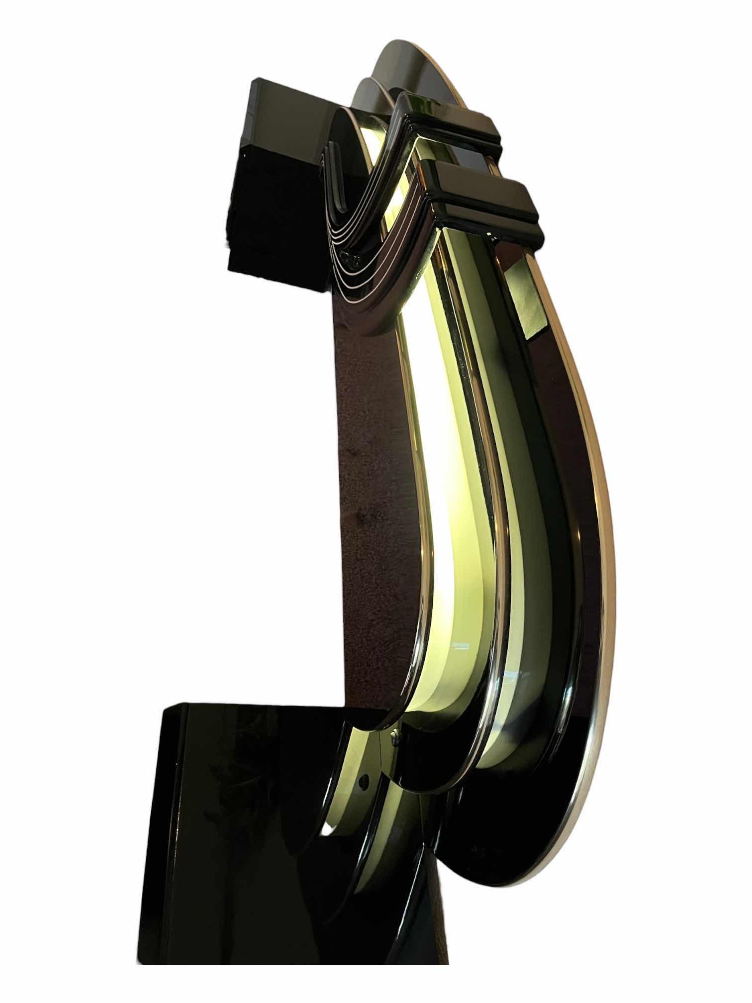 Photo 1 of ABSTRACT BLACK & WHITE LAMINATE HEADBOARD W INTEGRATED LIGHT & 2 NIGHTSTAND SET 126” X 16” H47”