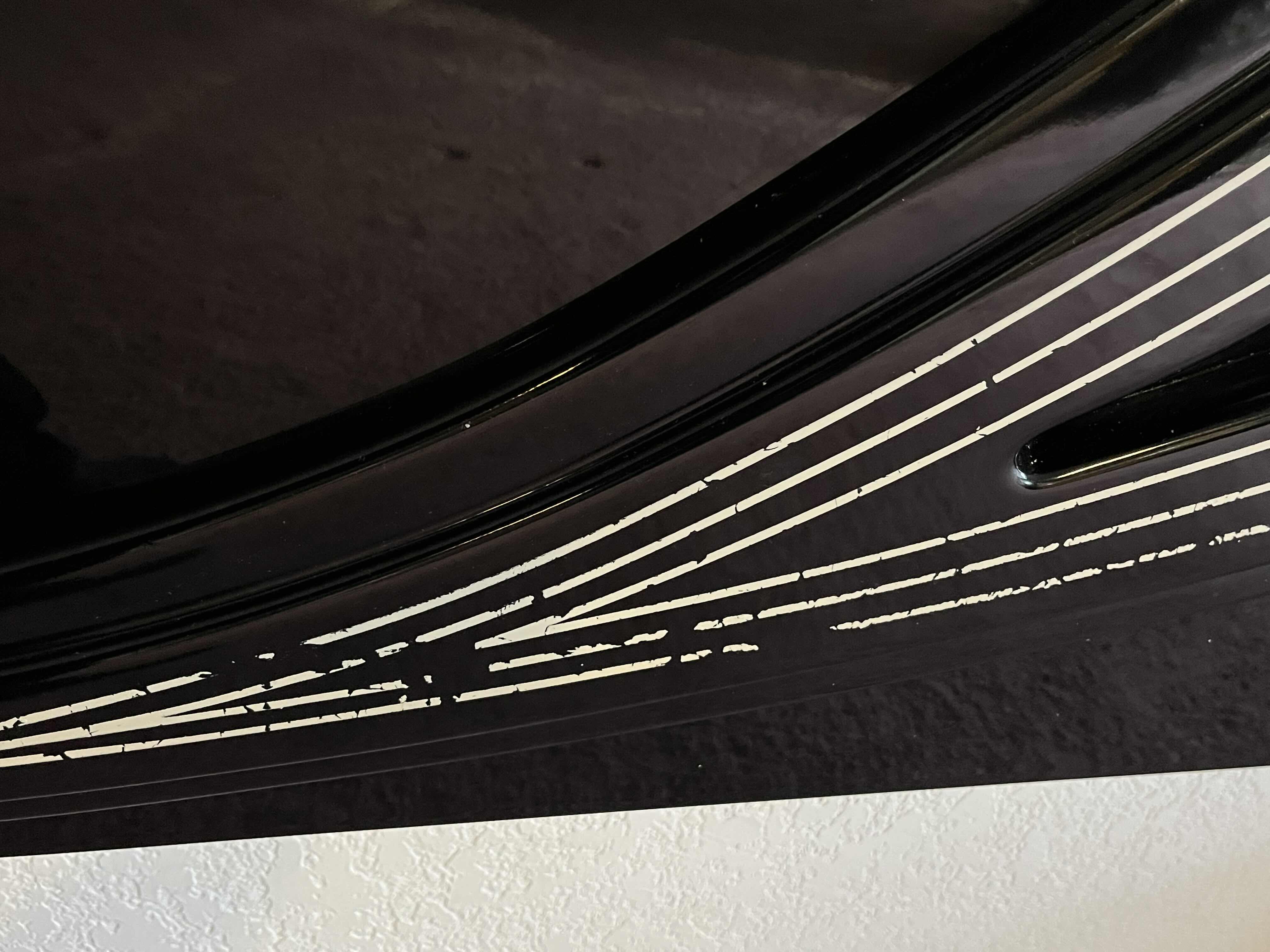 Photo 1 of ABSTRACT BLACK & WHITE LAMINATE HEADBOARD W INTEGRATED LIGHT & 2 NIGHTSTAND SET 126” X 16” H47”