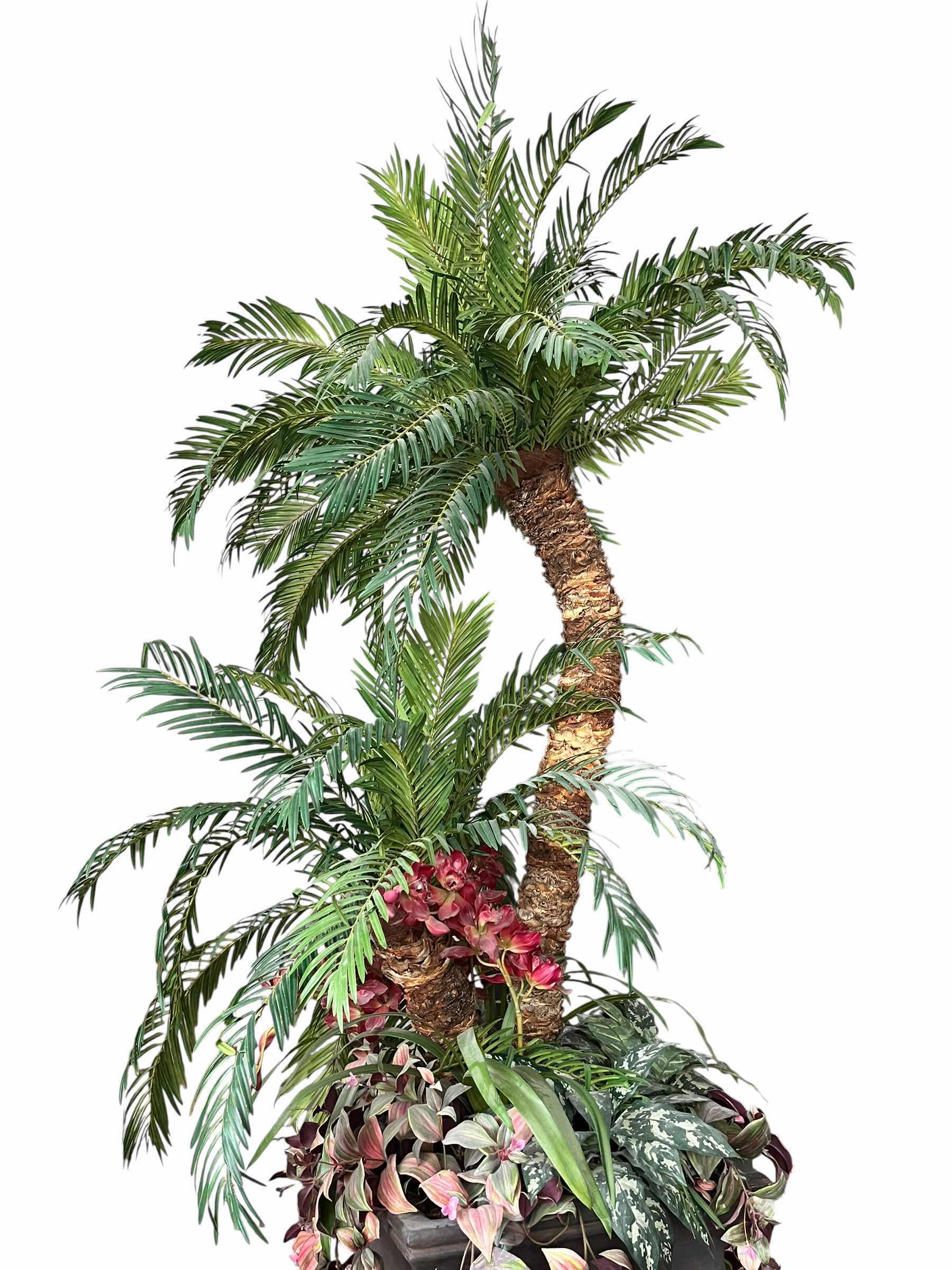 Photo 1 of INDOOR 8’ PALM TREE W KAS EARLY CENTURY STYLE RESIN PLANTER POT 45” X 96”