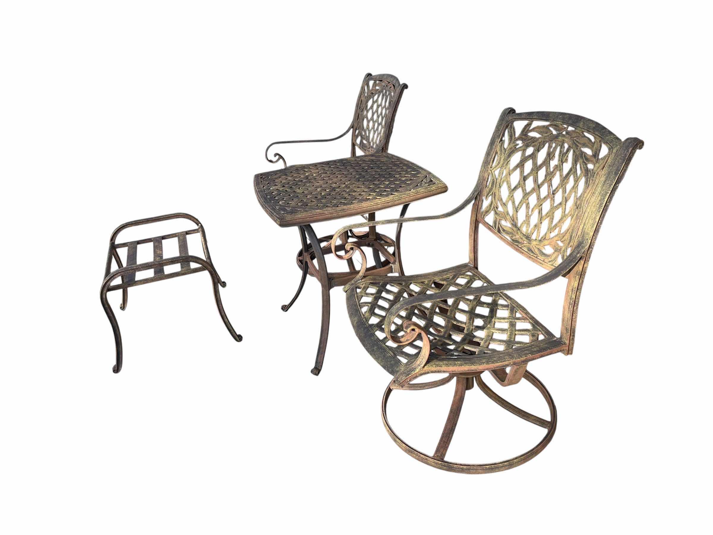 Photo 1 of AGED METAL FINISH ALUMINUM 4PC PATIO SET (READ NOTES)