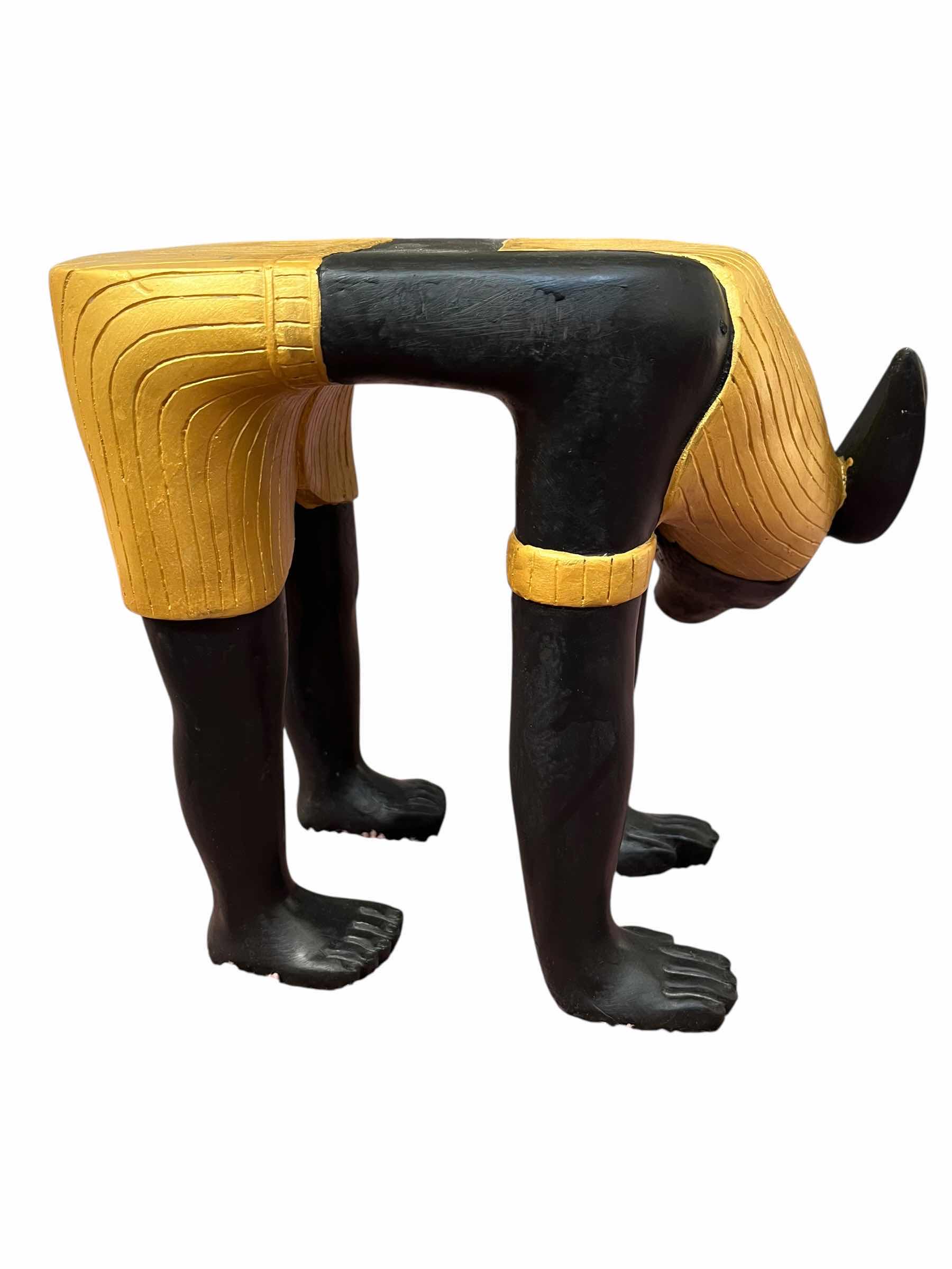 Photo 1 of DESIGN TOSCANO GOLD & BLACK BOWING ANUBIS SCULPTED RESIN STATUE 11” X 8” H10.5”