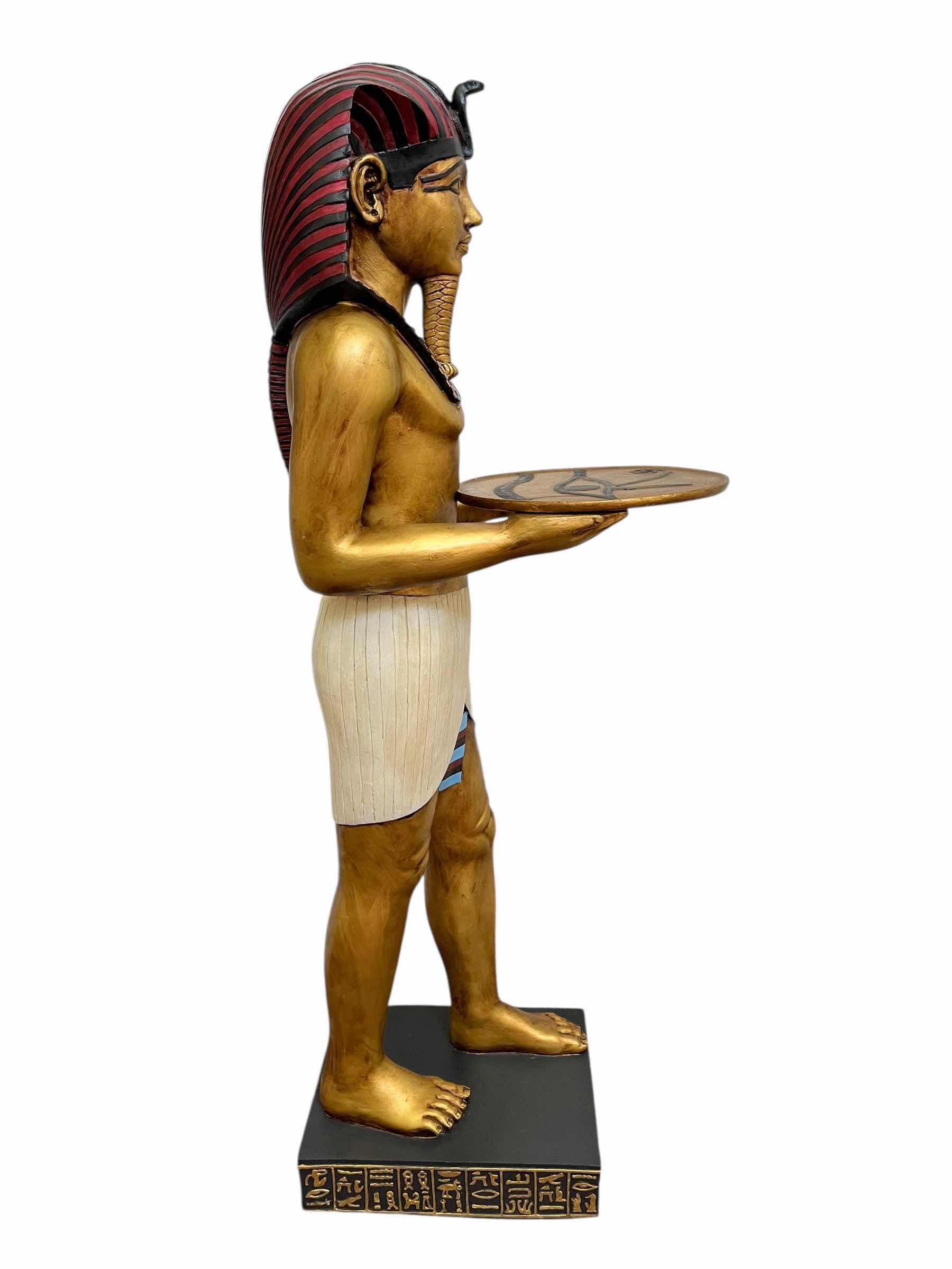 Photo 1 of DESIGN TOSCANO EGYPTIAN PHARAOH TUTANKHAMUN HANDCRAFTED SCULPTED RESIN STATUE 11” X 12.5” H44”
