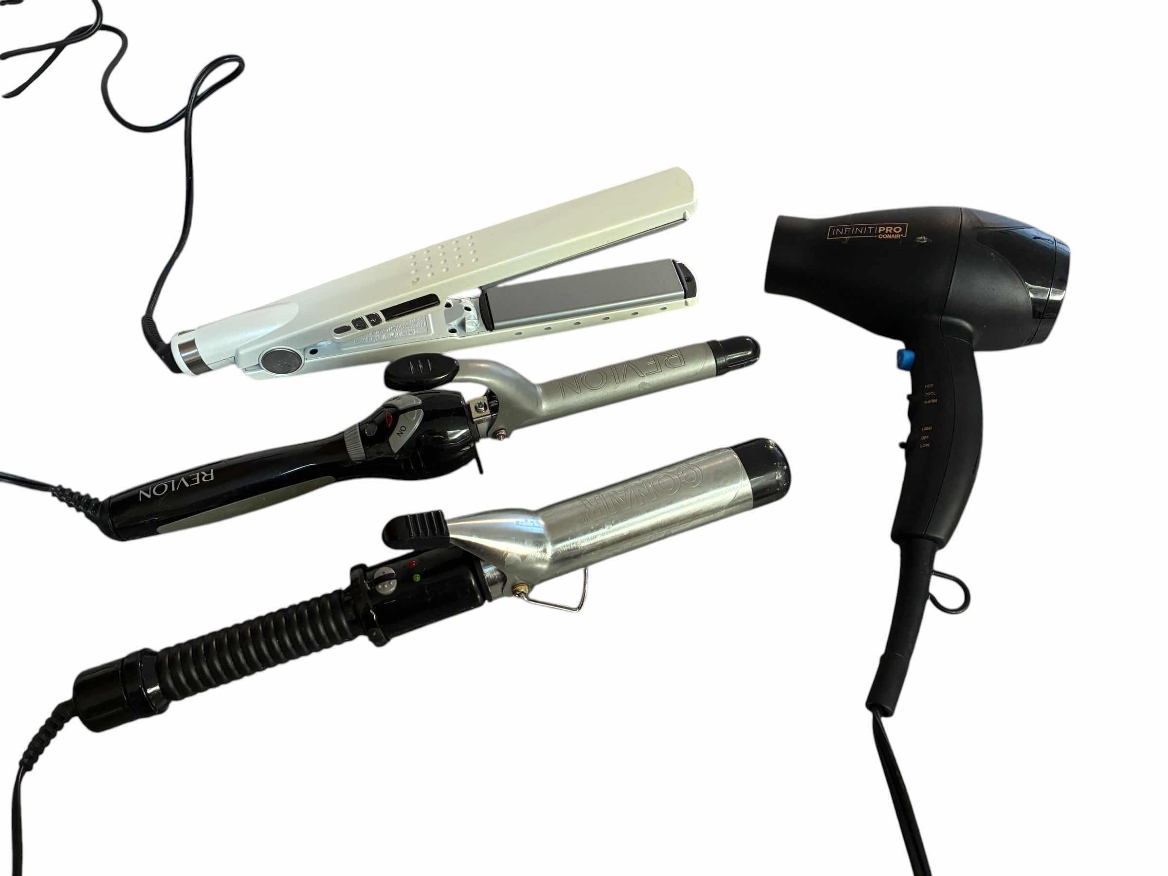Photo 1 of CONAIR/REVLON FLAT IRON & CURLING IRONS W CONAIR INFINITI PRO BLOW DRYER