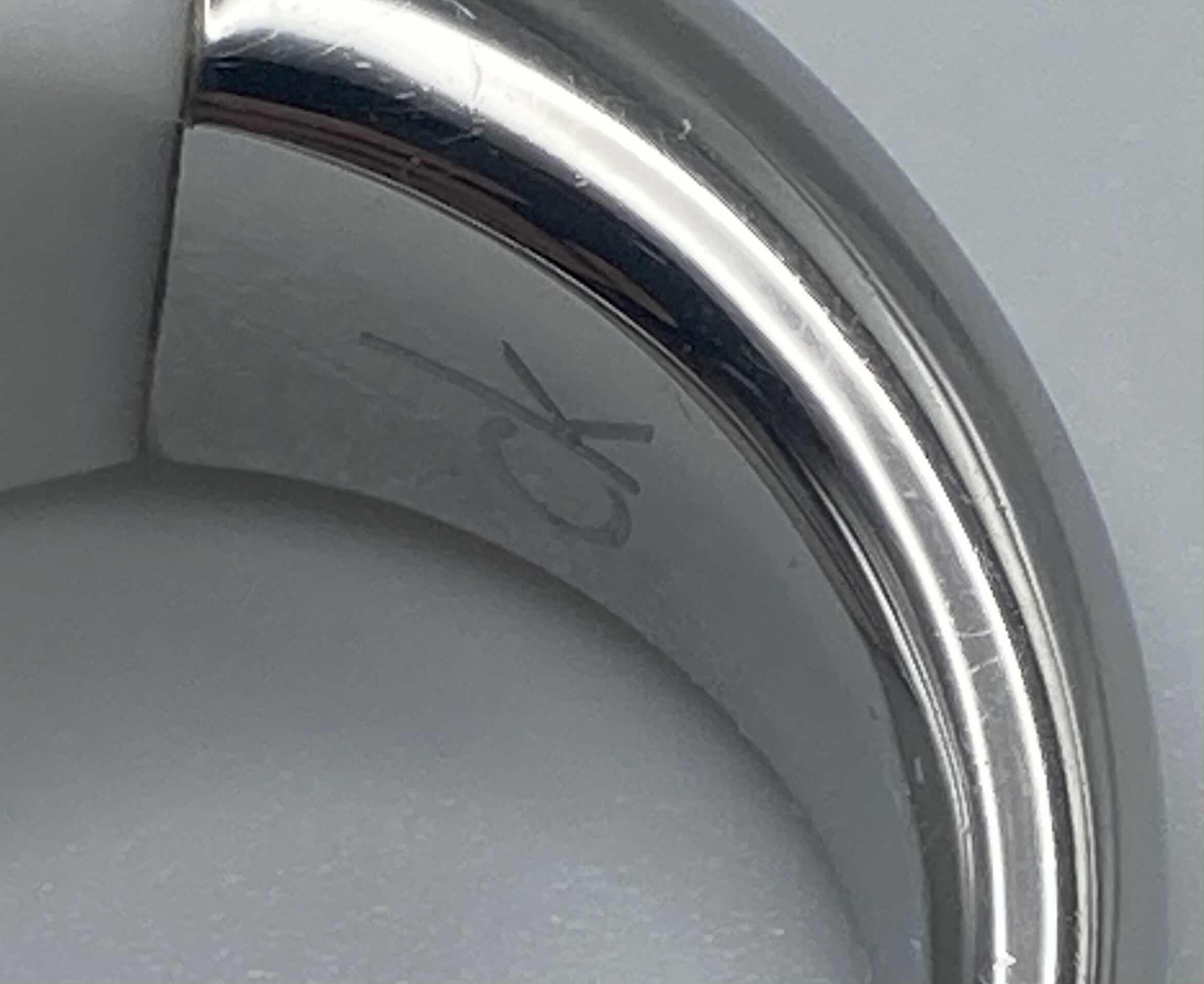 Photo 1 of CALVIN KLEIN ELLIPSE STAINLESS STEEL WHITE ACRYLIC RING SIZE 9-9.25 (READ NOTES) $95