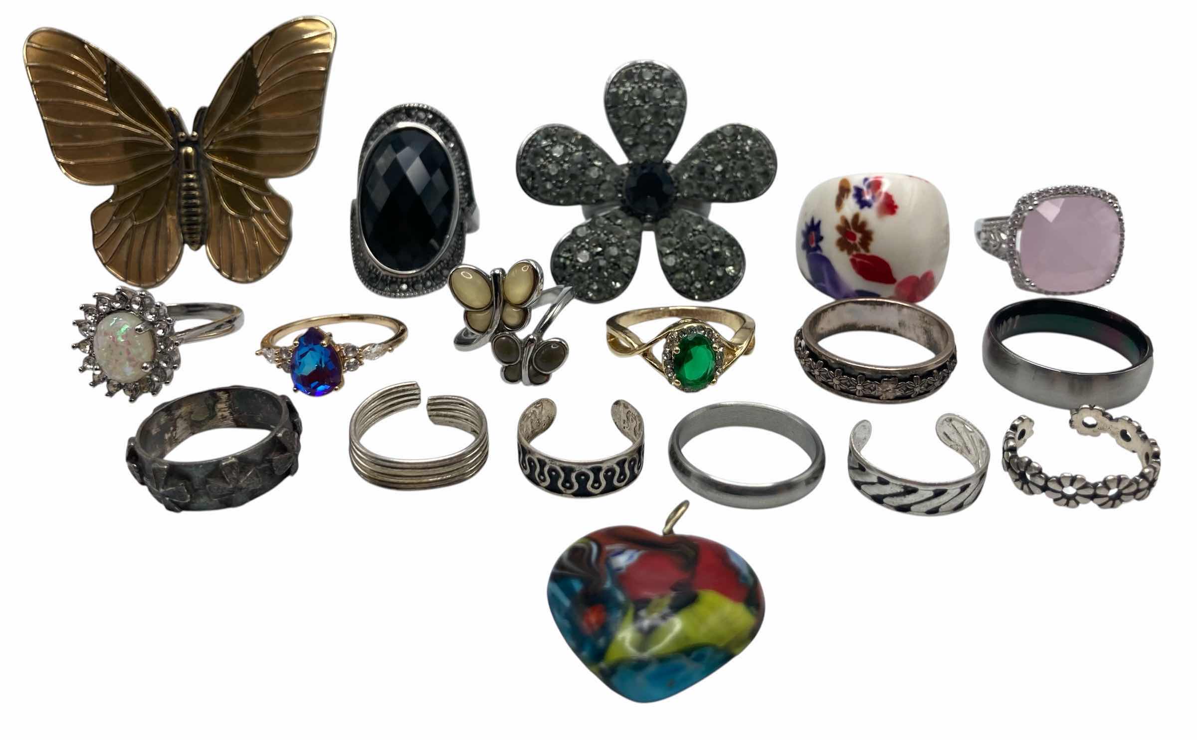 Photo 1 of FASHION RINGS VARIOUS STYLES AND SIZES 3.25-9.75 (17) W NECKLACE PENDANT & BRACELET