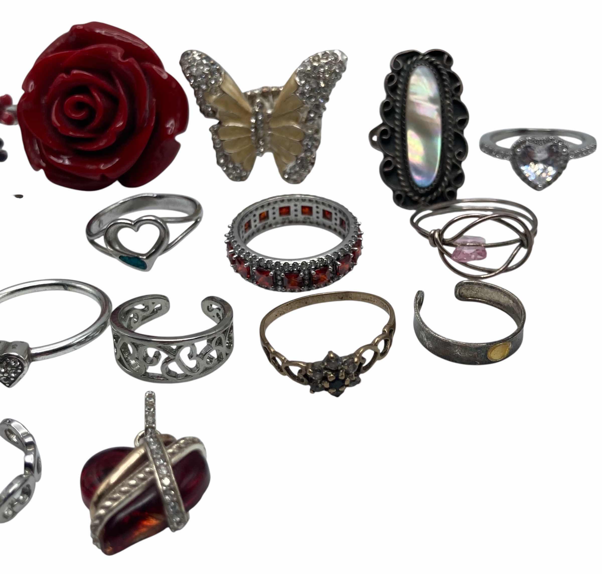 Photo 1 of FASHION RINGS-VARIOUS STYLES AND SIZES 3.5-9 (17) W NECKLACE PENDANT