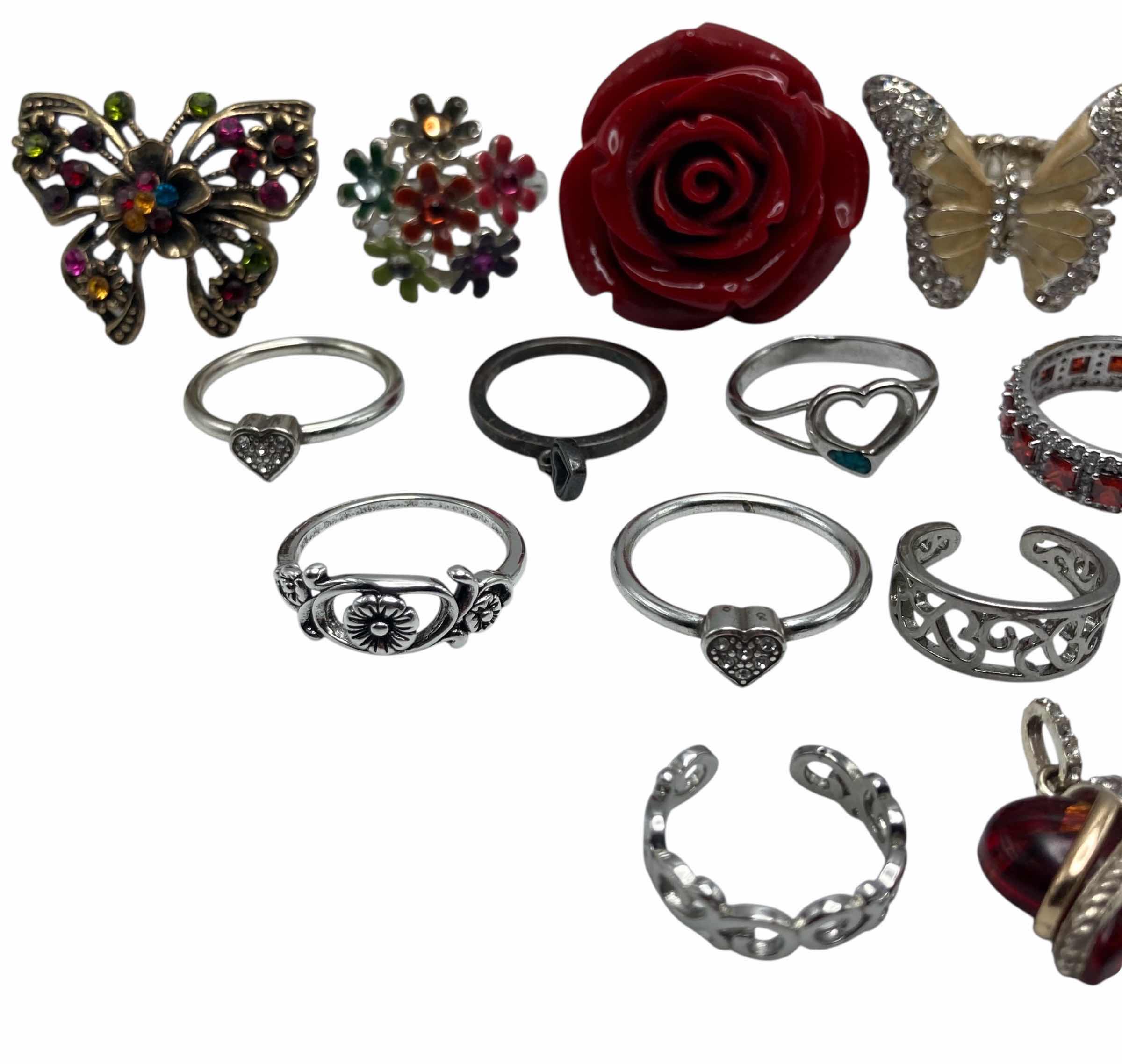 Photo 1 of FASHION RINGS-VARIOUS STYLES AND SIZES 3.5-9 (17) W NECKLACE PENDANT