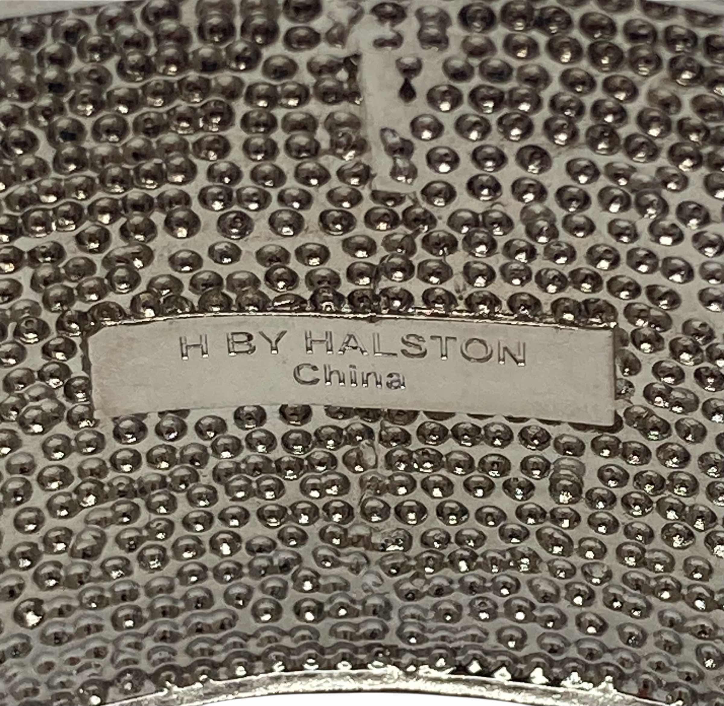 Photo 1 of H BY HALSTON SILVER FINISH HINGED CUFF BRACELET 2.5” $122