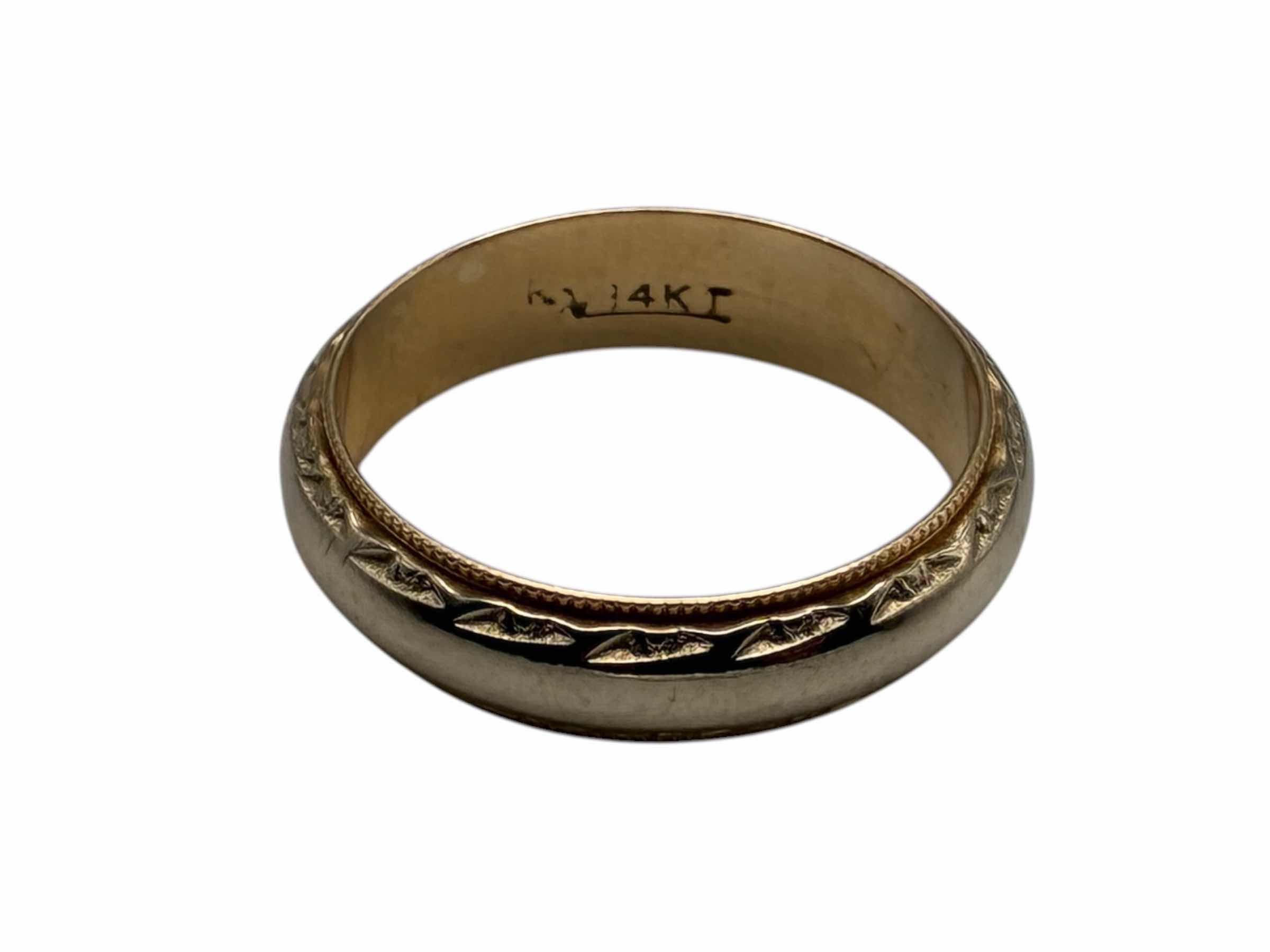 Photo 1 of 2-TONE 14K GOLD WEDDING BAND RING SIZE 7.5/4.5G $900