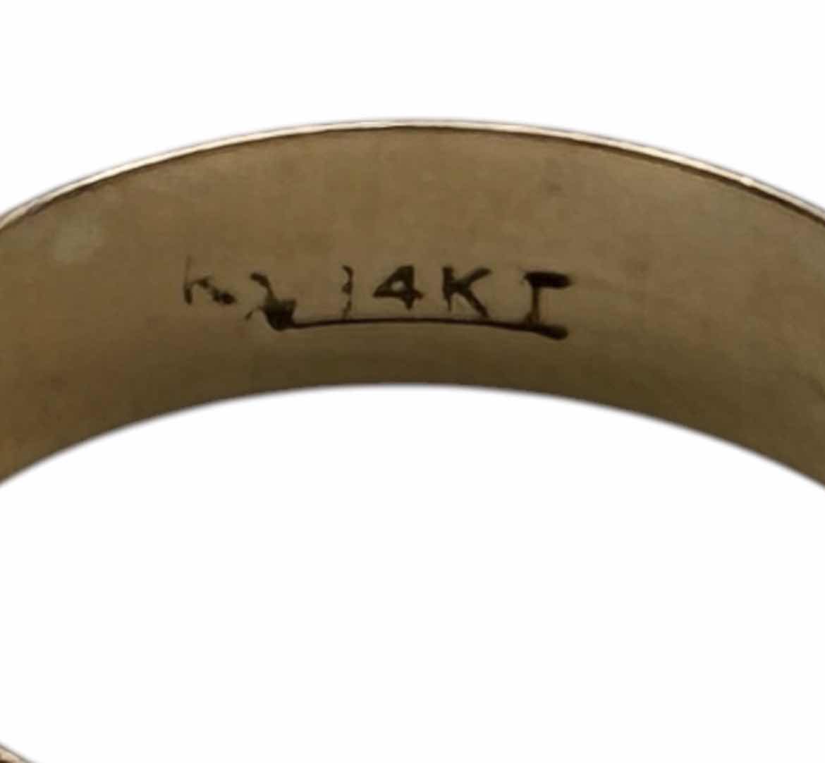 Photo 1 of 2-TONE 14K GOLD WEDDING BAND RING SIZE 7.5/4.5G $900