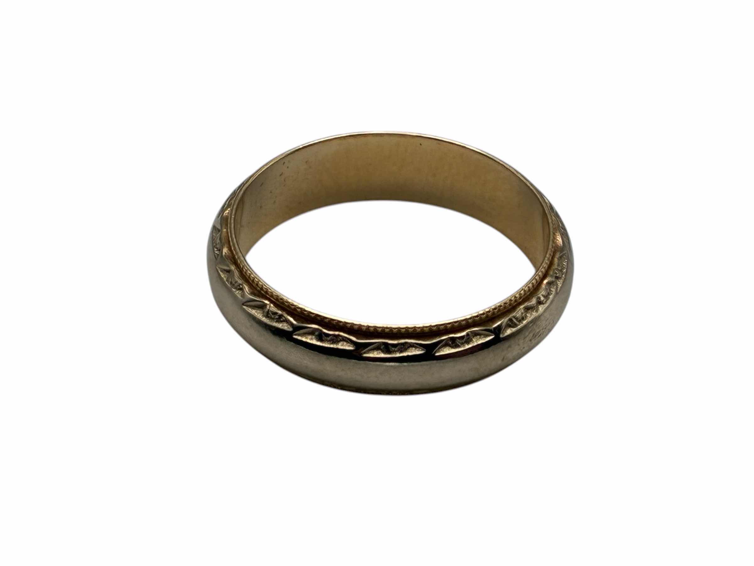 Photo 1 of 2-TONE 14K GOLD WEDDING BAND RING SIZE 7.5/4.5G $900