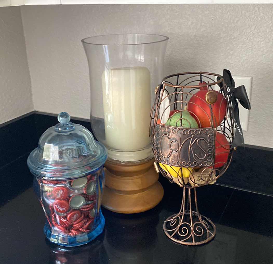 Photo 1 of 3 PIECES HOME DECOR CANDLE H 14”