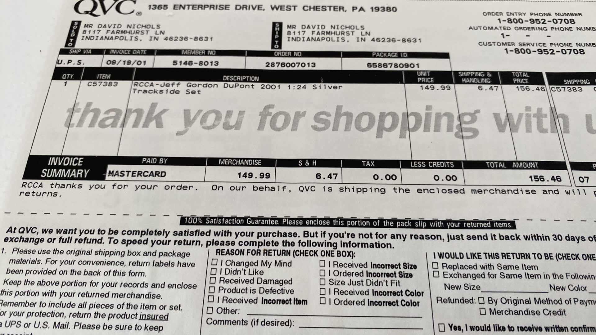 Photo 4 of ACTION 2001 BROOKFIELD JEFF GORDON - DUPONT TRACKSIDE COLLECTION LIMITED EDITION 960 WITH COA