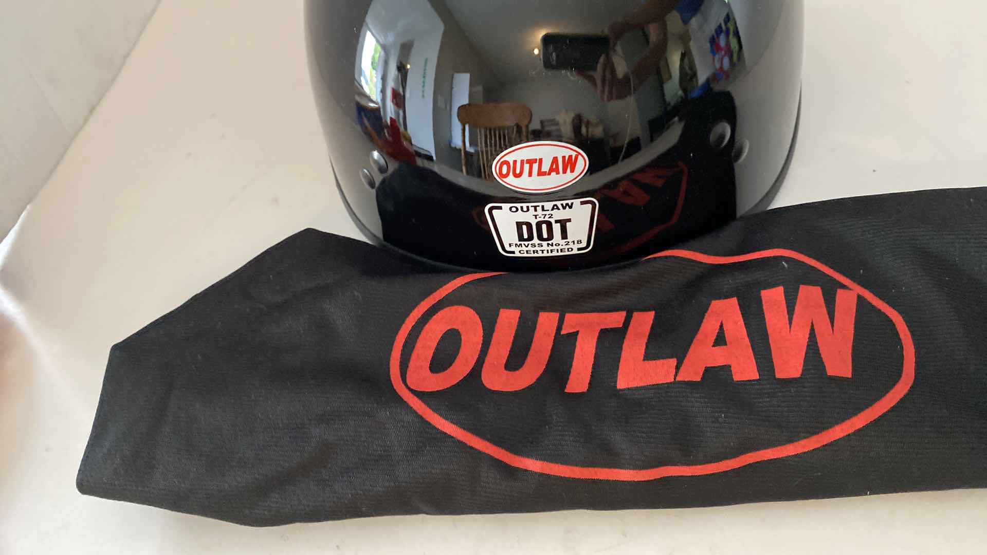 Photo 1 of OUTLAW SIZE XL MOTORCYCLE HELMET