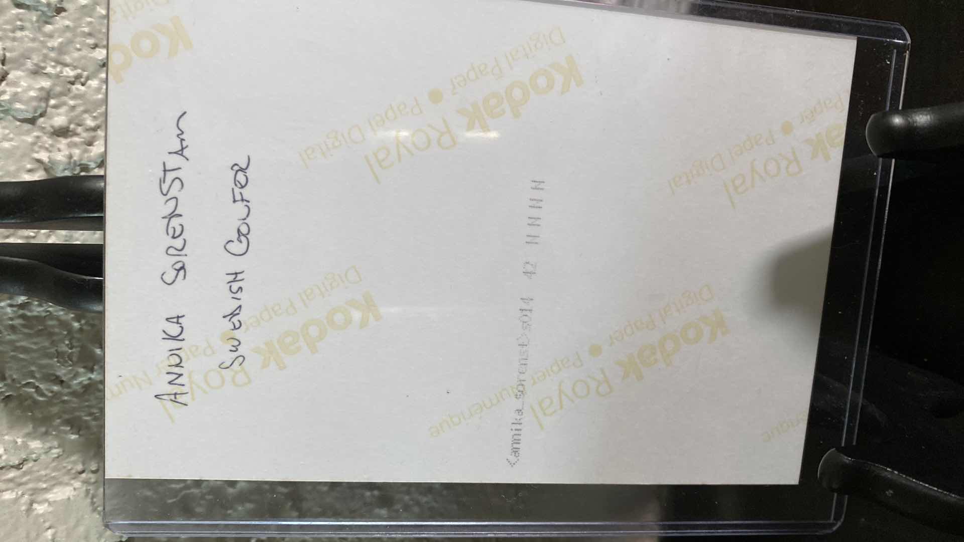 Photo 2 of ANNIKA SORENSON AUTOGRAPHED PHOTO 4” X 6”