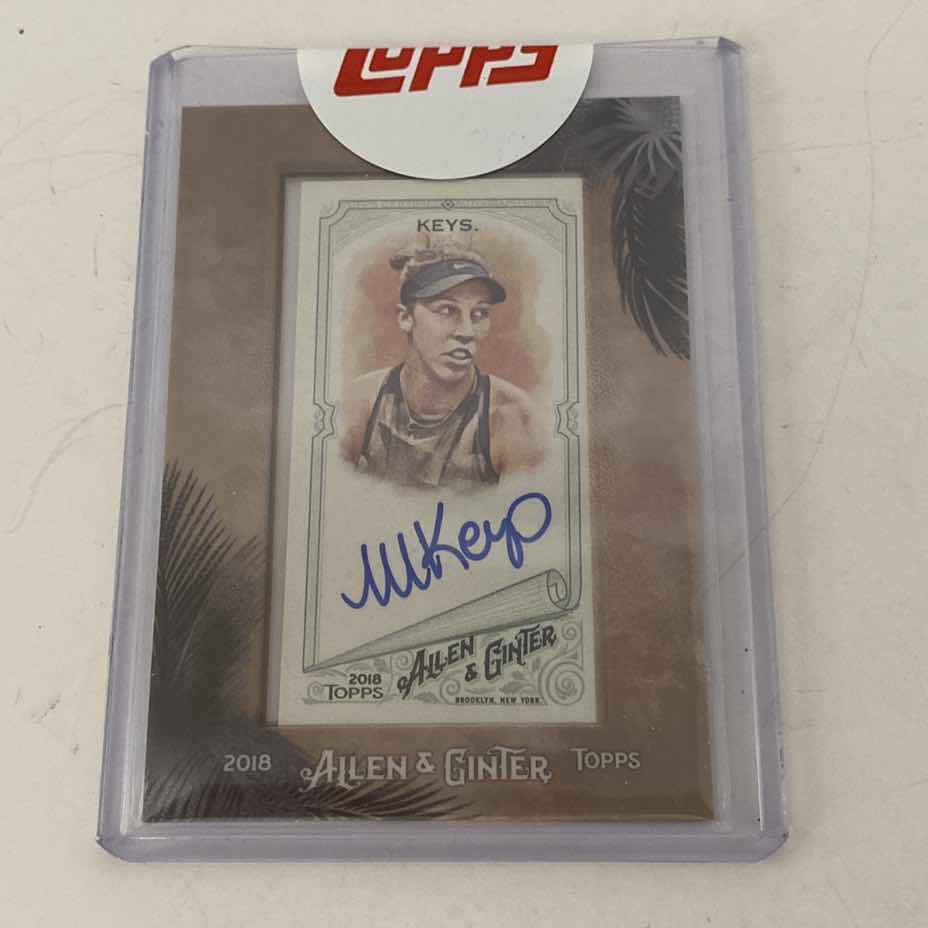 Photo 1 of 2018 TOPPS MADISON KEYS WORLD CHAMPION CERTIFIED AUTOGRAPH CARD