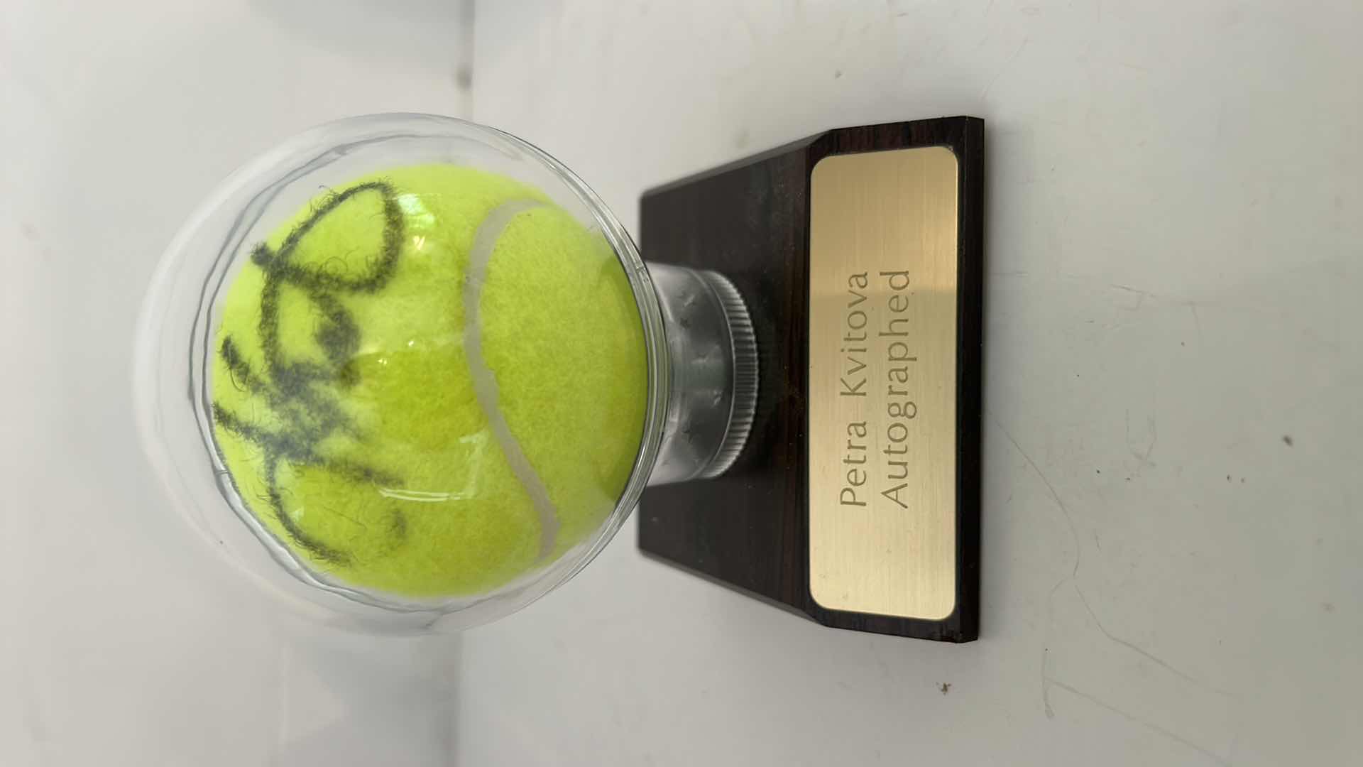 Photo 1 of TENNIS COLLECTIBLES- AUTOGRAPHED BALL AND PHOTO CARDS “”KVITOVA”