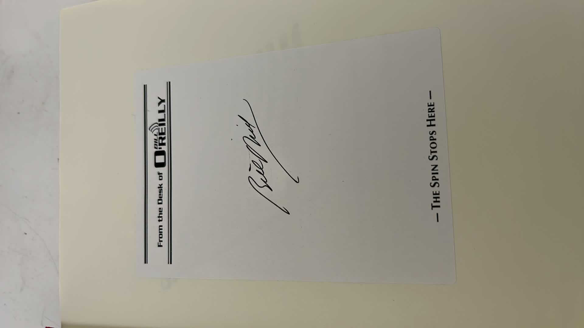 Photo 1 of AUTOGRAPHED HARDCOVER- “A BOLD FRESH PIECE OF HUMANITY” BY BILL O’REILLY