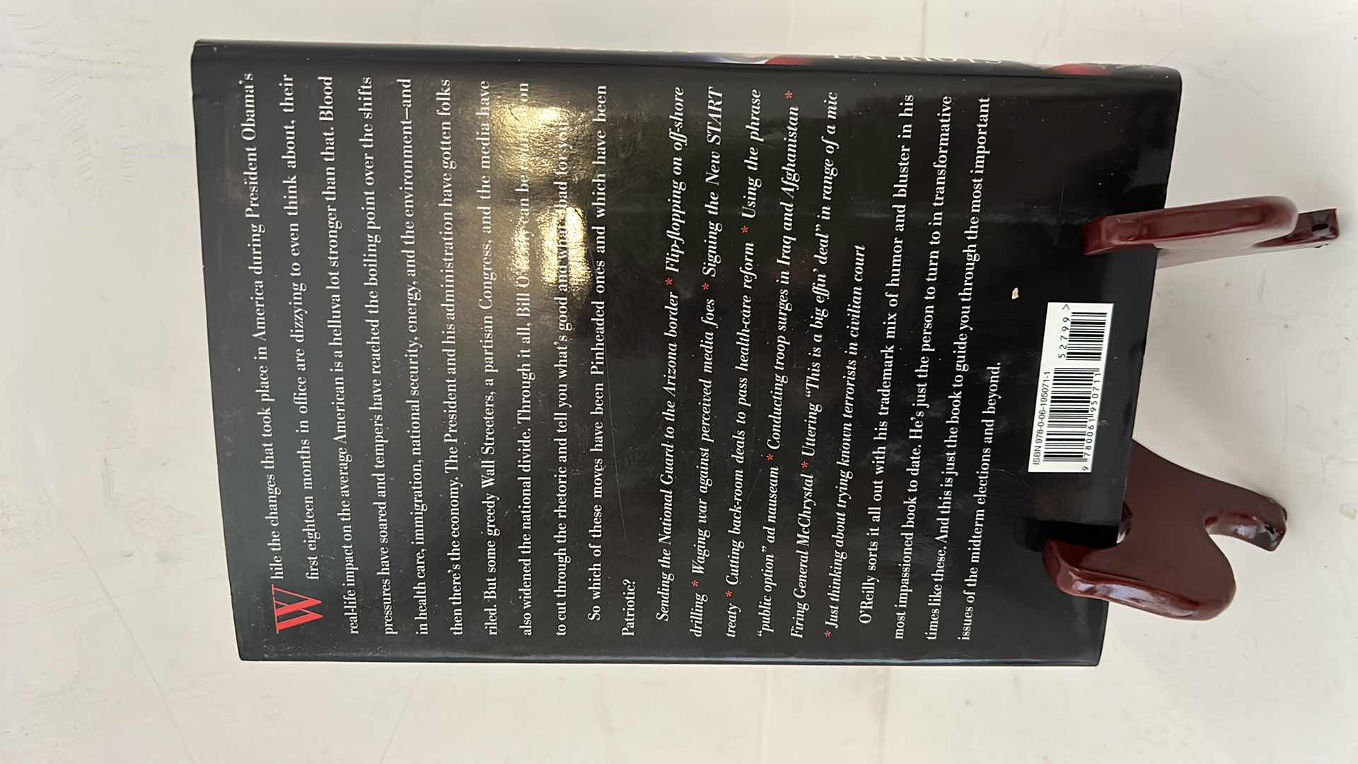 Photo 1 of AUTOGRAPHED HARDCOVER- “PINHEADS AND PATRIOTS” BY BILL O’REILLY