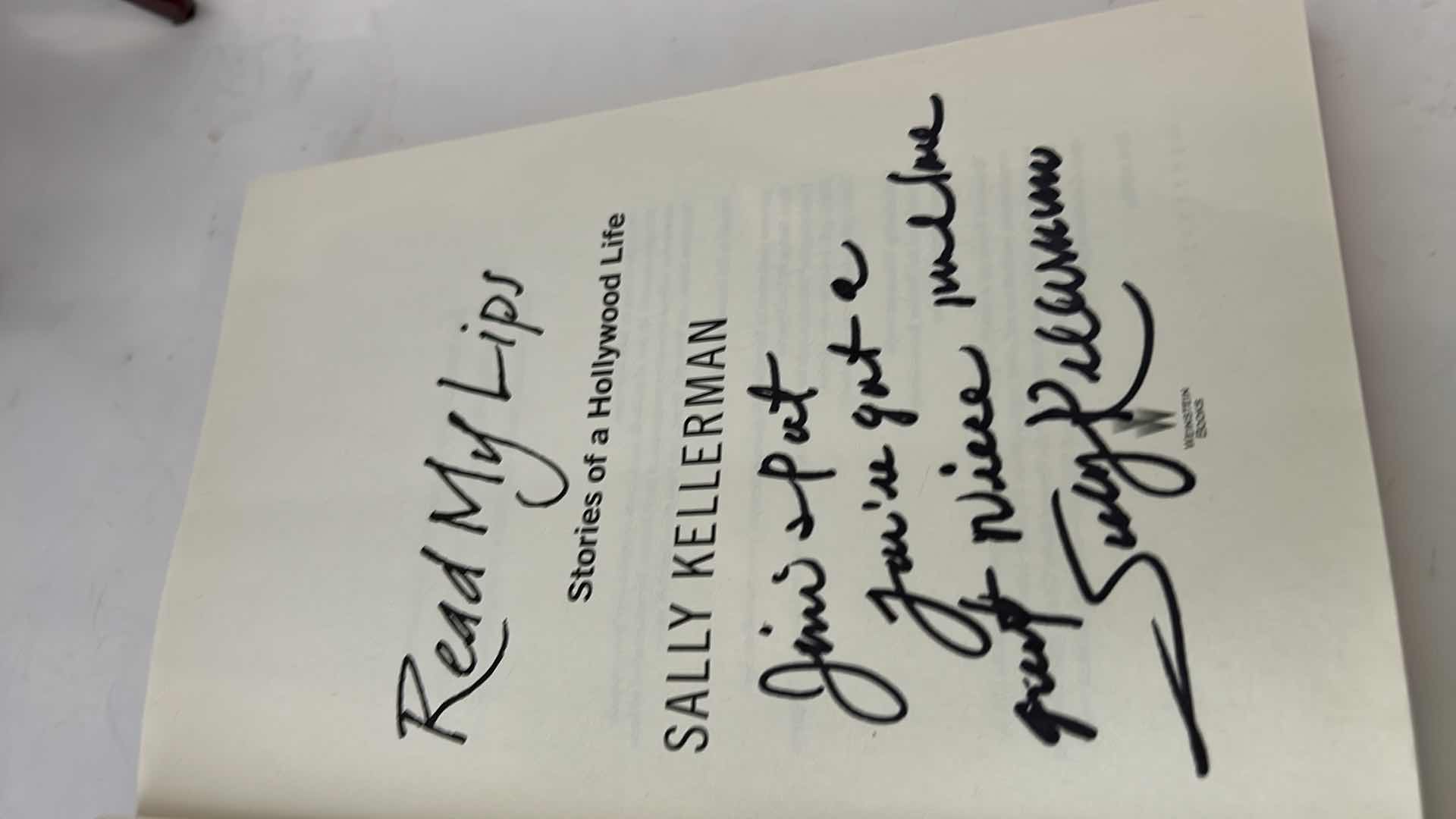 Photo 1 of AUTOGRAPHED HARDCOVER BOOK, “SALLY KELLERMAN, READ MY LIPS”