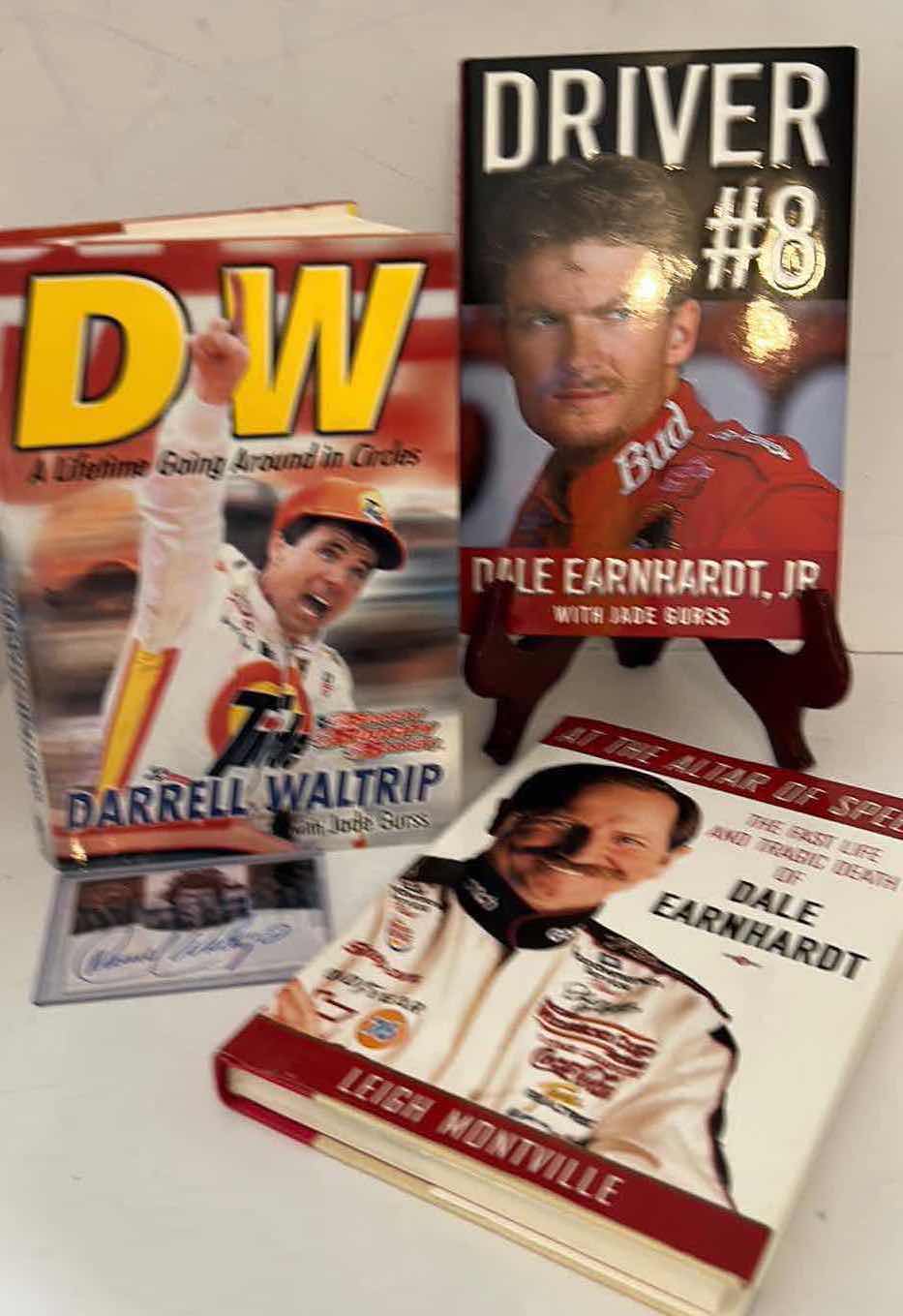 Photo 1 of 3 - HARDCOVER BOOKS,  2 DALE EARNHARDT BOOKS AND DARREL WALTRIP PLUS AUTOGRAPH CARD