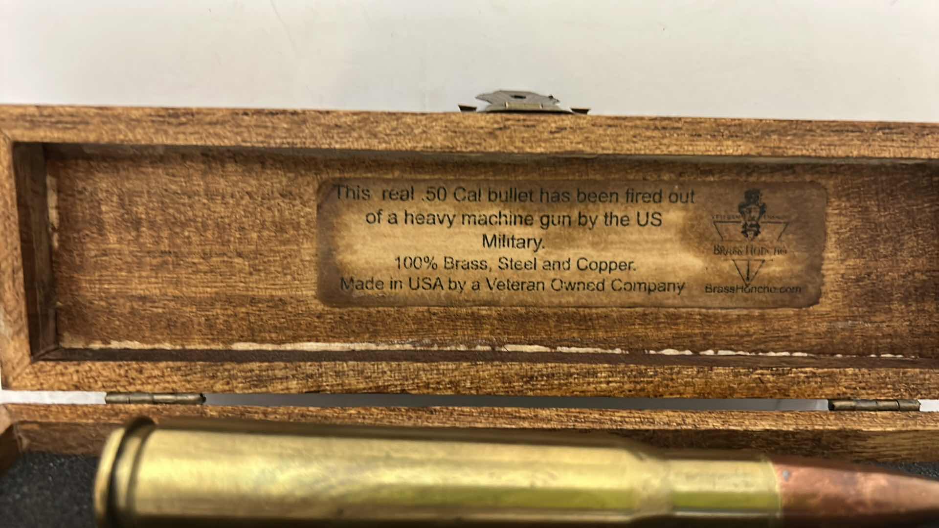 Photo 1 of REAL .50 CALIBER BULLET FIRED OUT OF A HEAVY MACHINE GUN BY US MILITARY