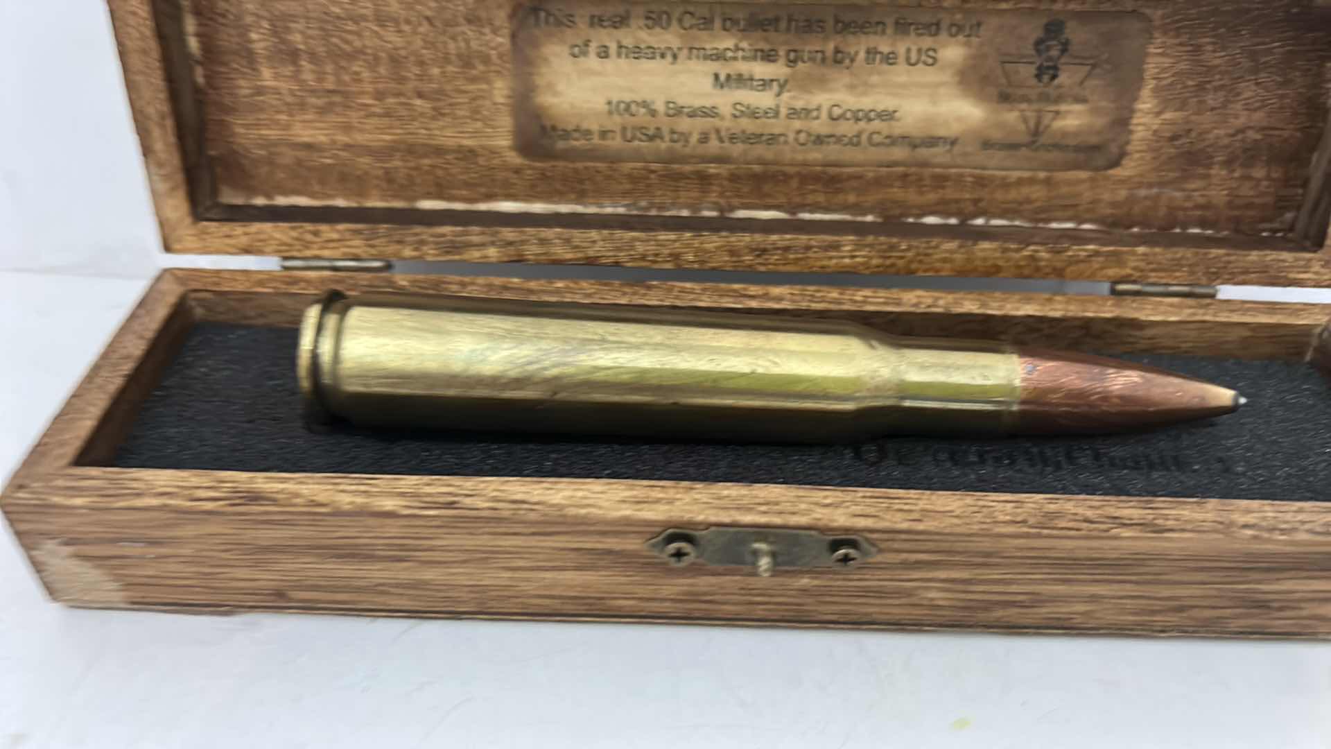 Photo 1 of REAL .50 CALIBER BULLET FIRED OUT OF A HEAVY MACHINE GUN BY US MILITARY