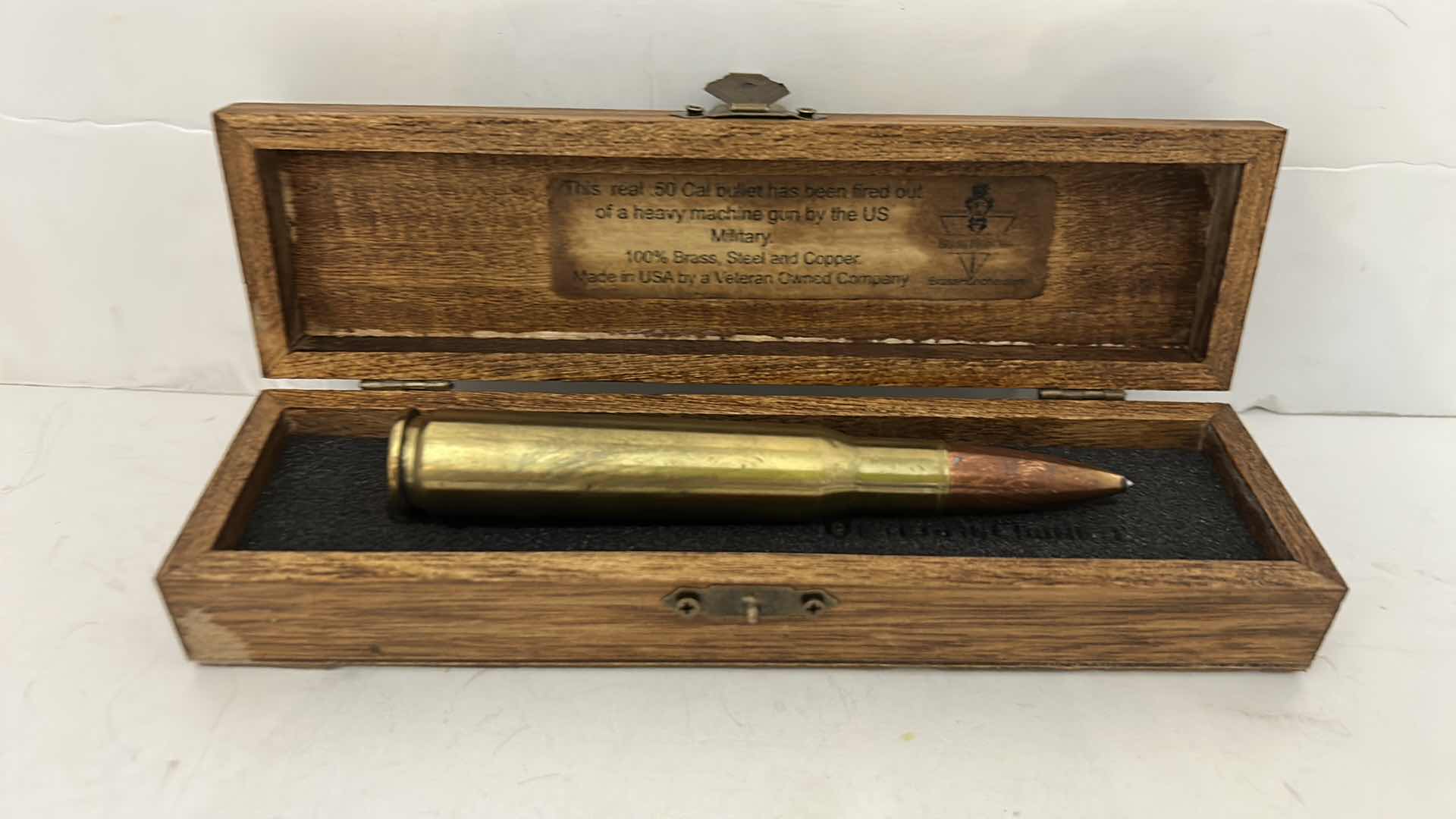 Photo 1 of REAL .50 CALIBER BULLET FIRED OUT OF A HEAVY MACHINE GUN BY US MILITARY