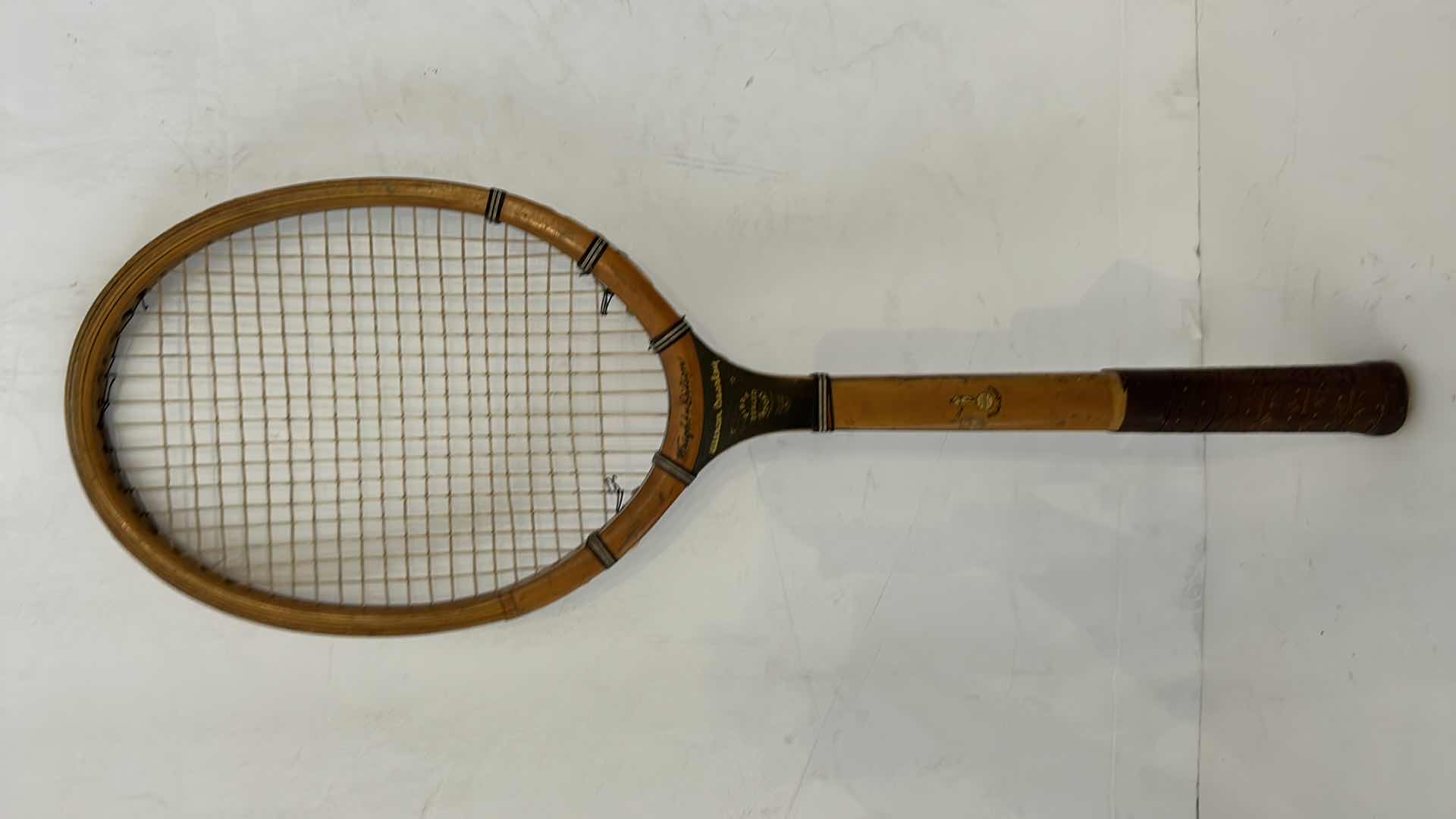 Photo 1 of 2 VINTAGE LEATHER CASES - TENNIS RACKET AND DICE