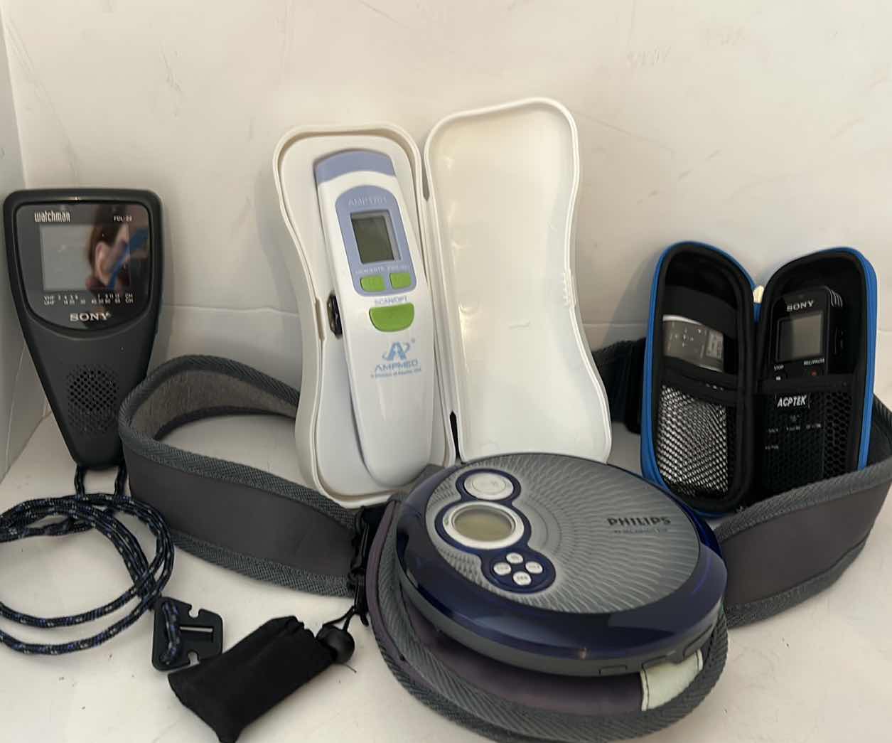 Photo 1 of COLLECTIBLE ELECTRONICS - SONY WATCHMAN, SONY ACPTEK, PHILIPS CD PLAYER & AMPMED