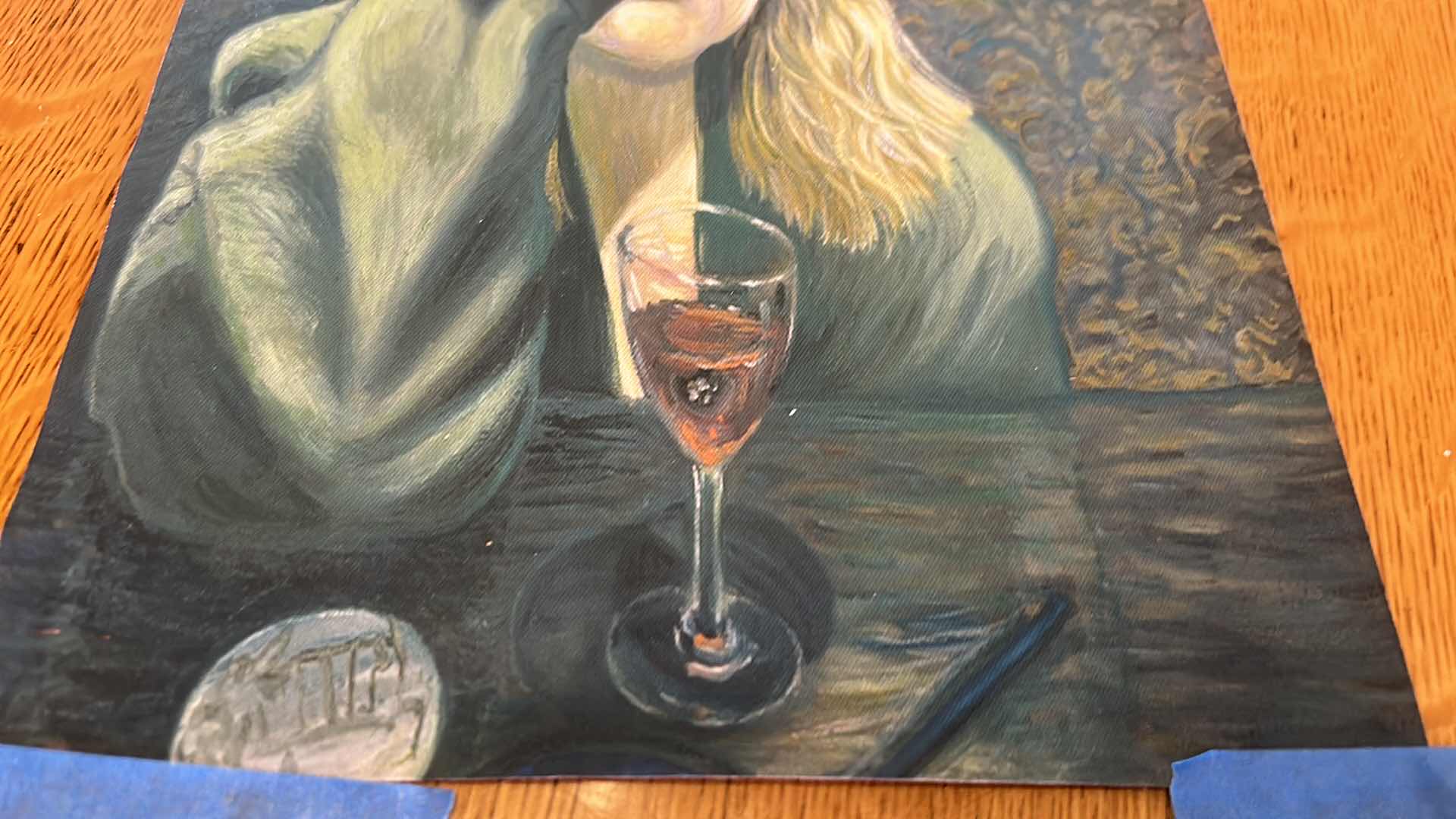 Photo 1 of JONI MITCHELL ARTWORK ON THIN FABRIC FROM MASTER COLLECTORS LLC SPAIN 8” x 12”