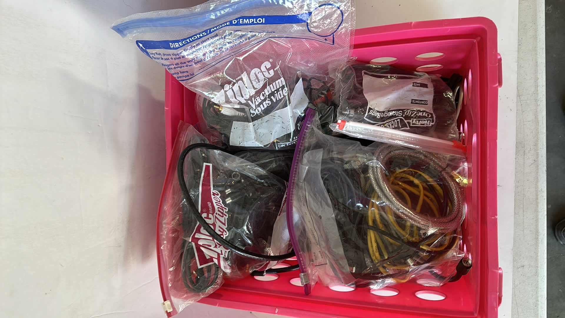 Photo 1 of BOX OF ASSORTED CABLES AND WIRES