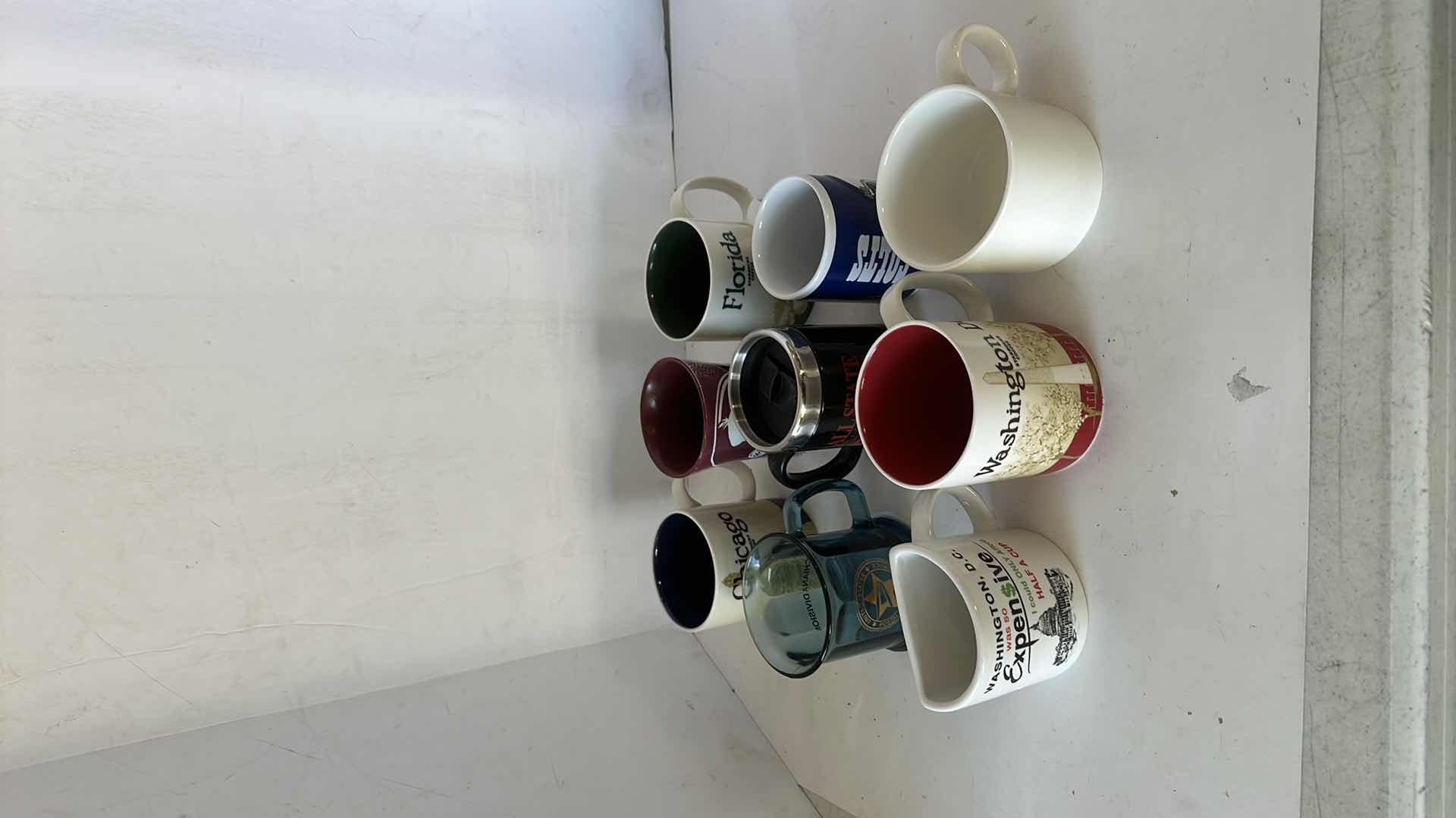 Photo 1 of BOX OF ASSORTED MUGS