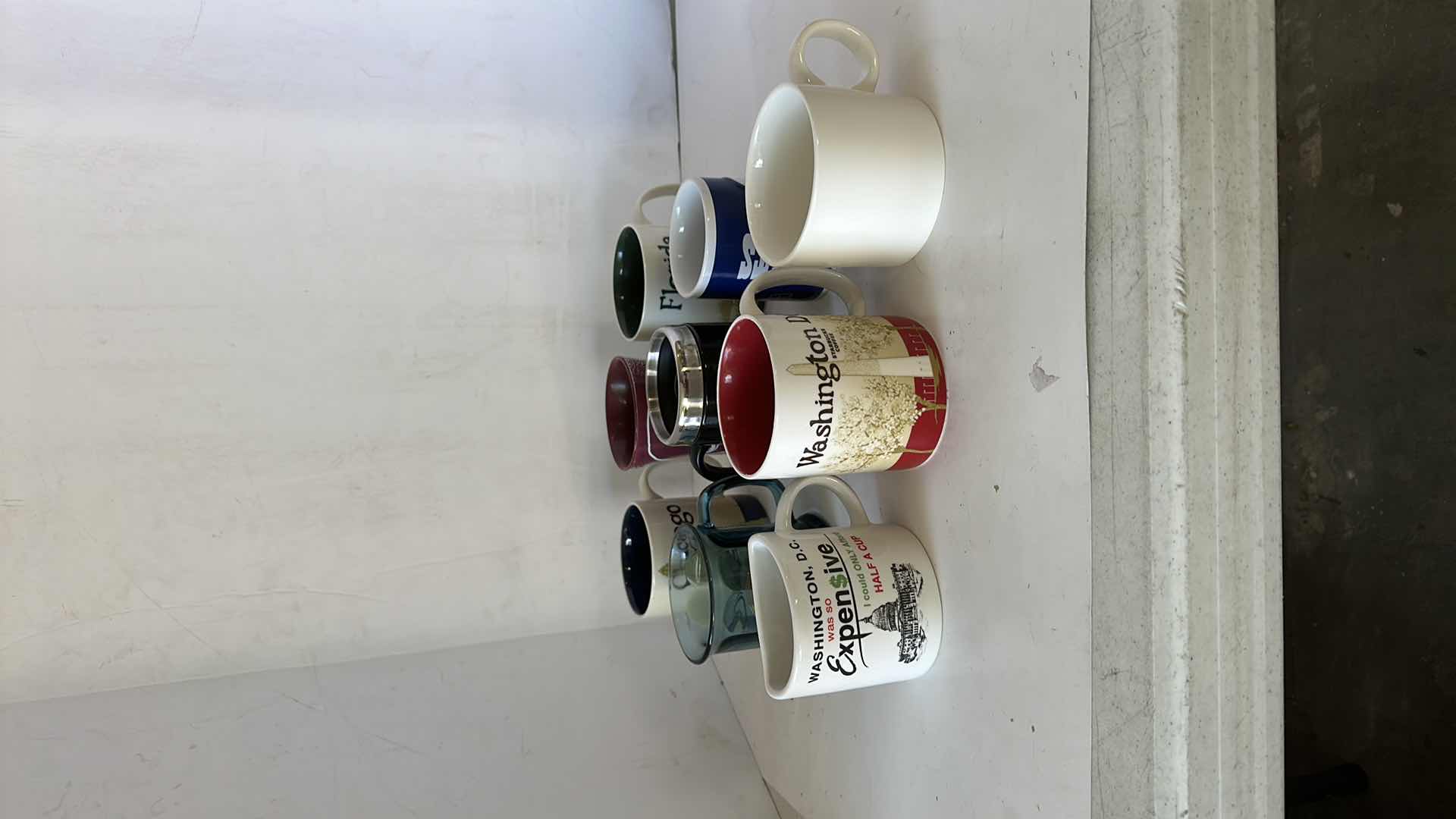 Photo 1 of BOX OF ASSORTED MUGS