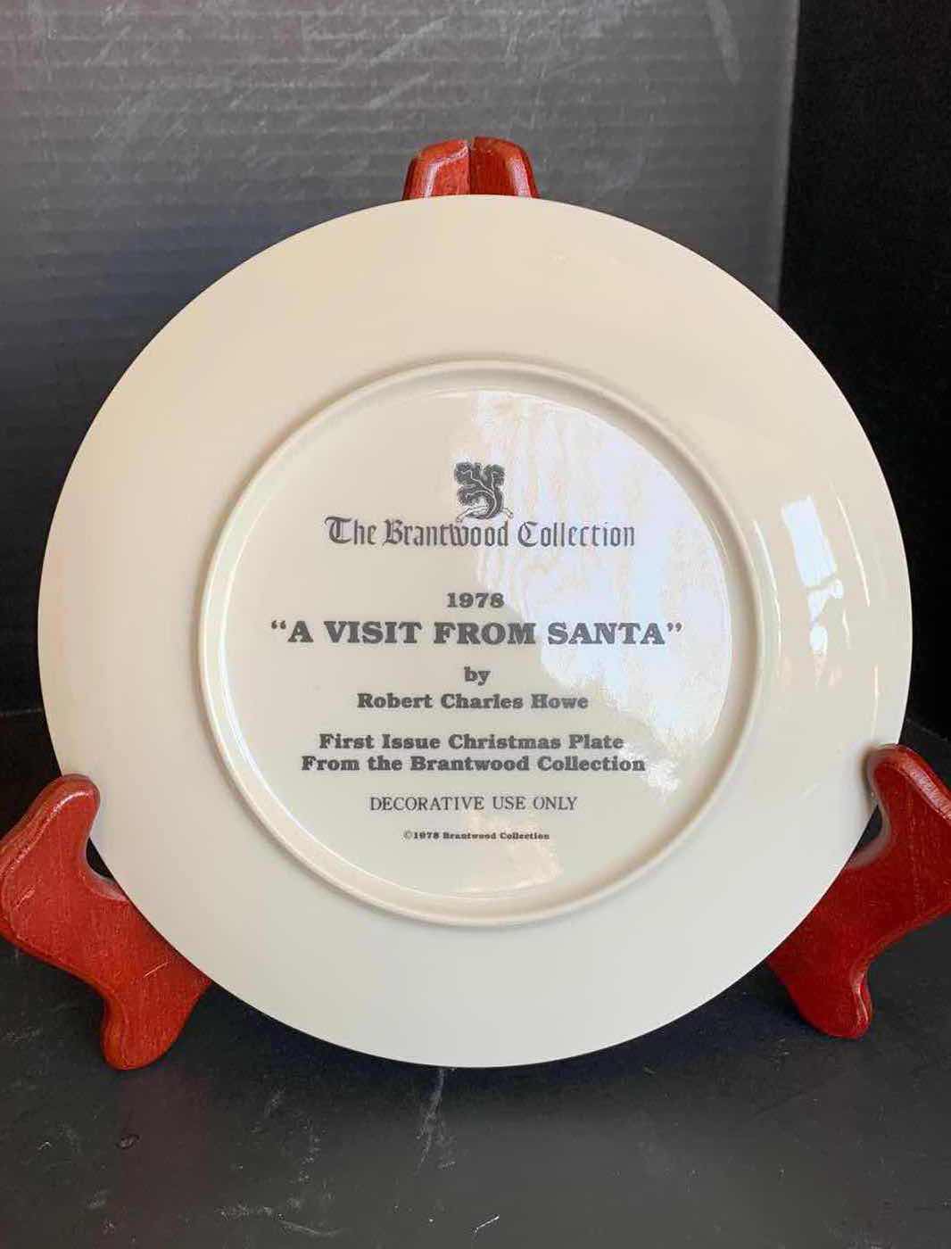 Photo 1 of BRICK COTTAGE CHRISTMAS TEAPOT AND 8” BRANTWOOD CHRISTMAS PLATE