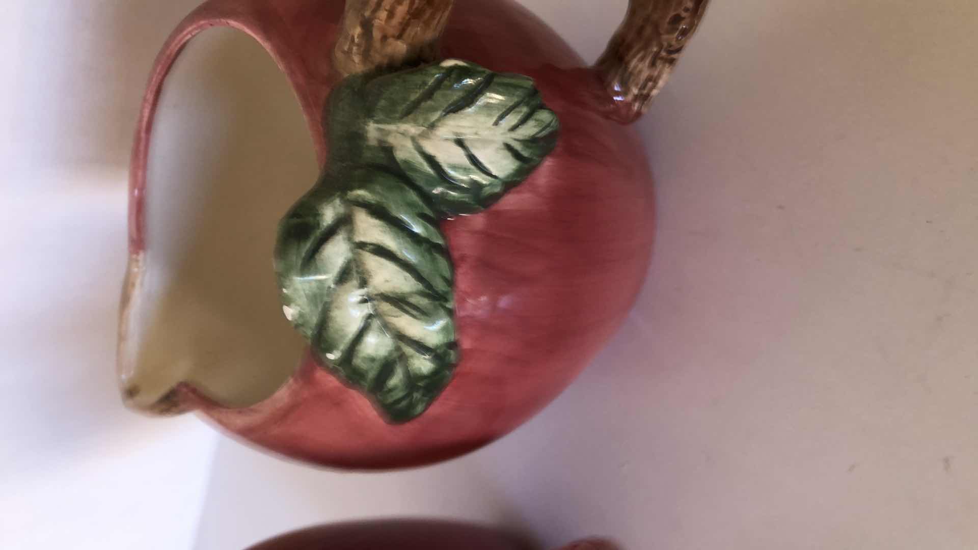 Photo 1 of HAND PAINTED APPLE TEA POTS 6.5” 