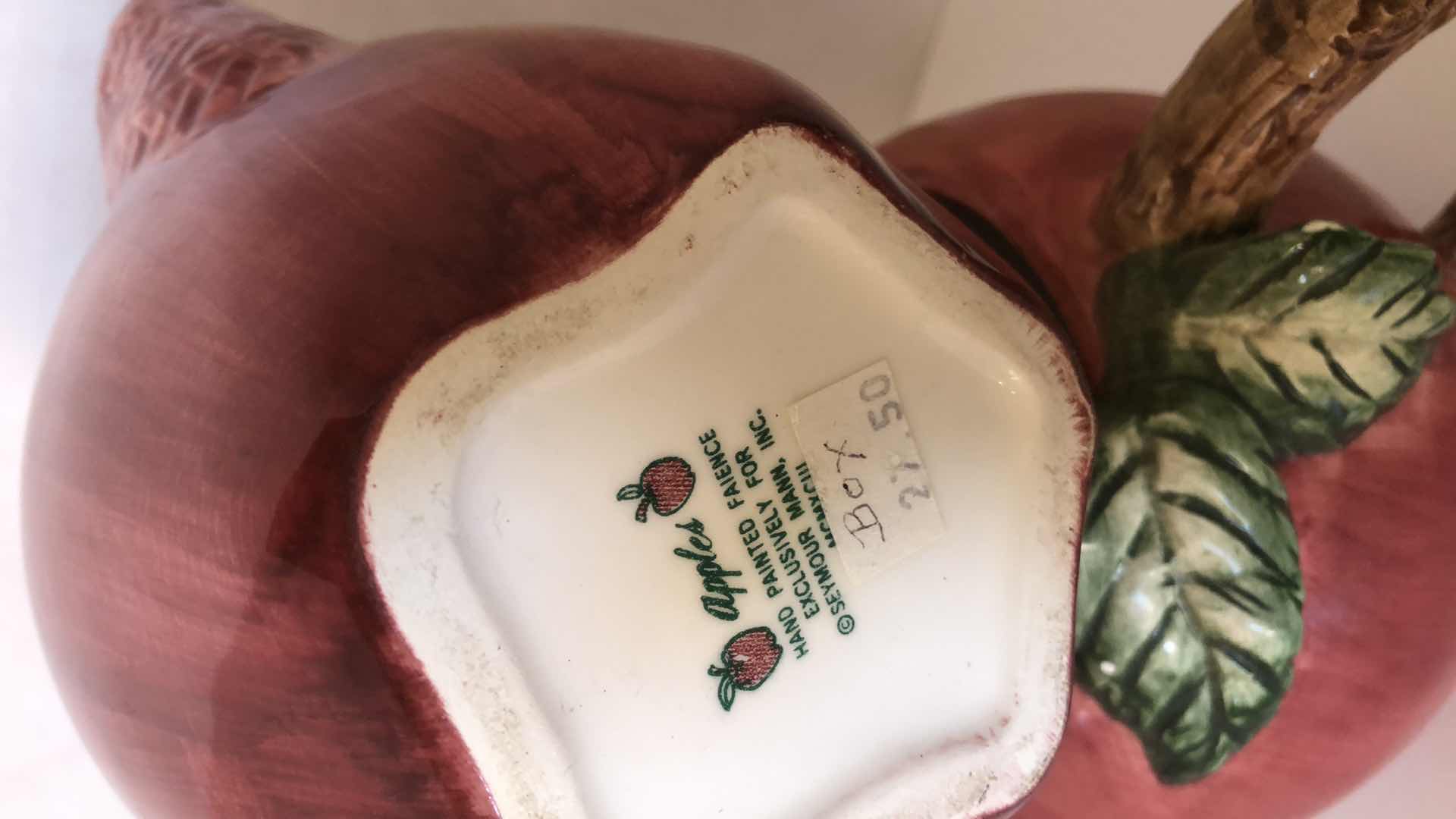 Photo 1 of HAND PAINTED APPLE TEA POTS 6.5” 