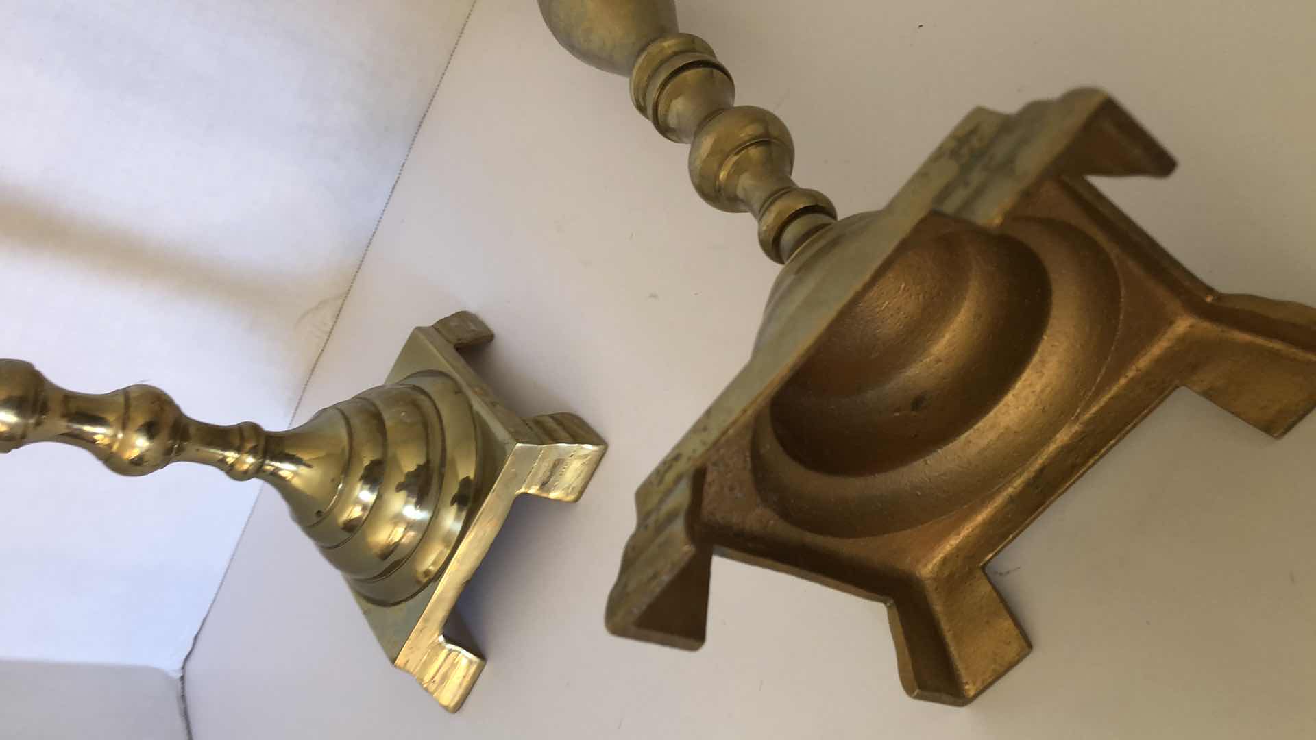 Photo 1 of BRASS CANDLE STICKS H 17”