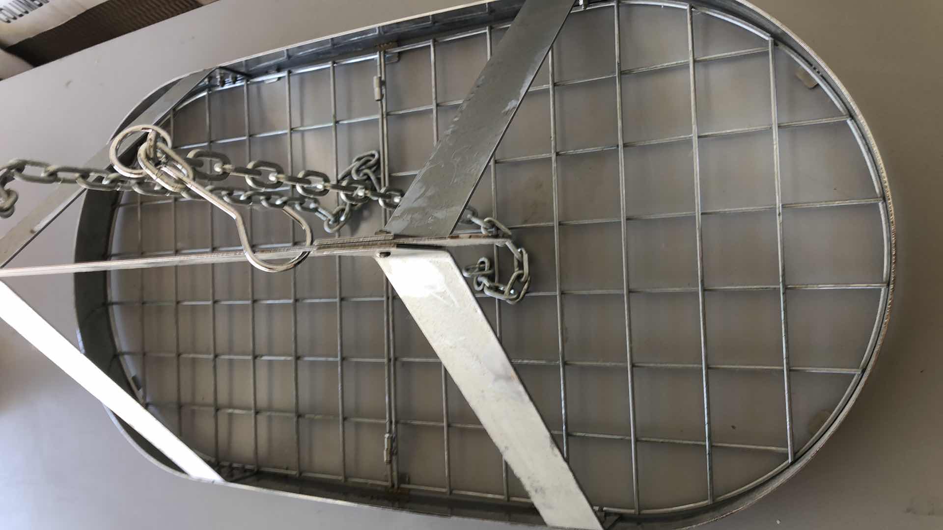 Photo 1 of SILVER METAL HANGING POT RACK 36” X 19” H14”