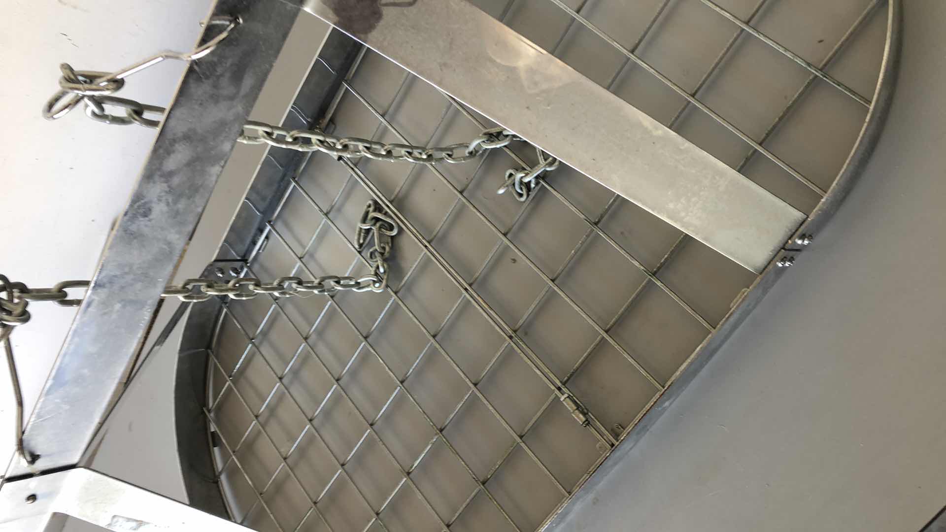 Photo 1 of SILVER METAL HANGING POT RACK 36” X 19” H14”