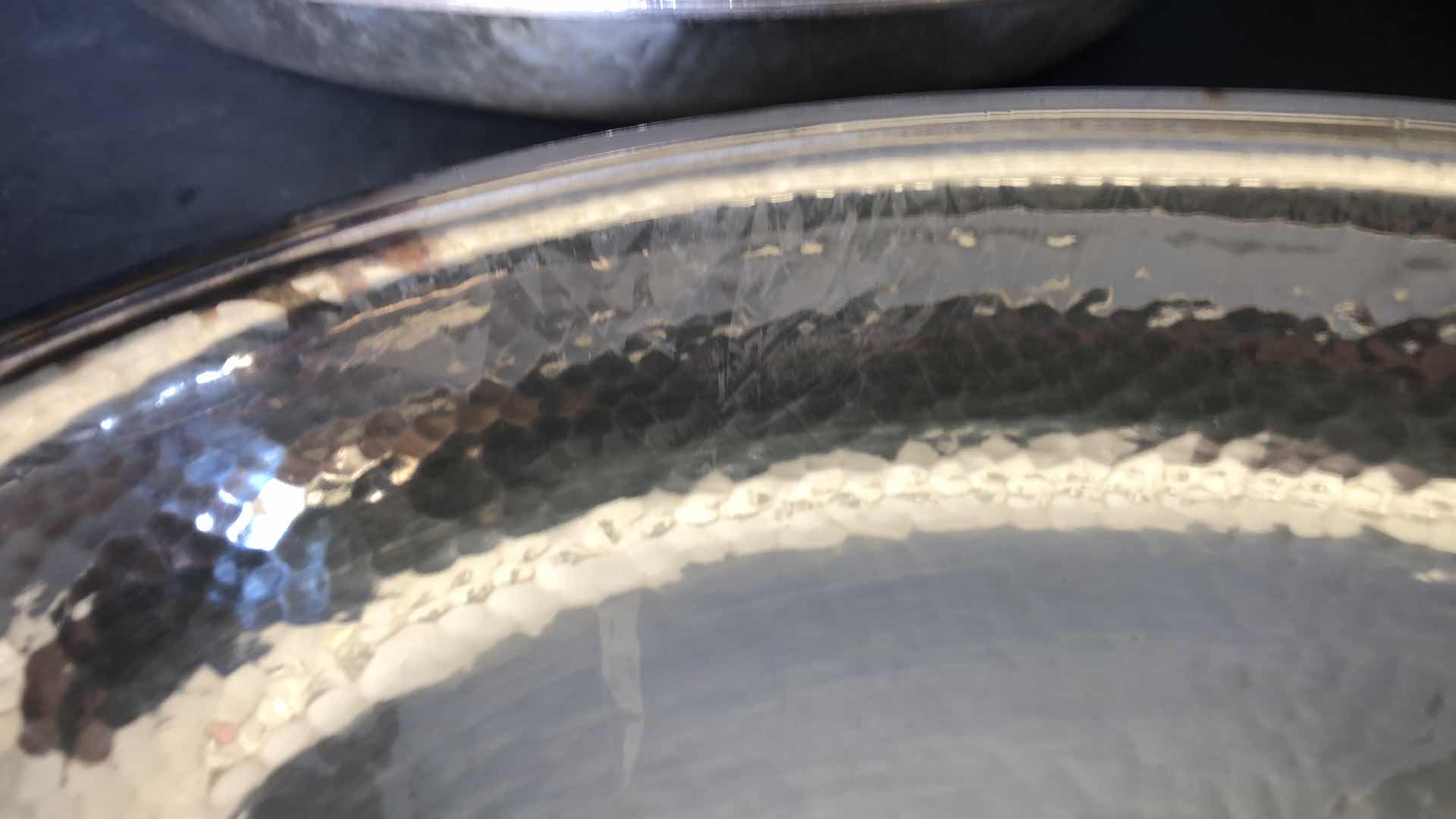 Photo 1 of SILVER PLATED SERVING BOWLS, TWO WERE HAND BEATEN