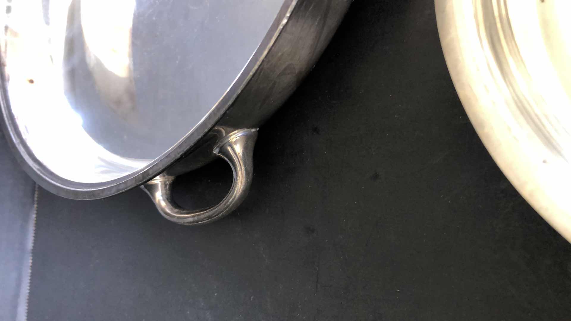 Photo 1 of 3-SILVER-PLATED SERVING TRAYS