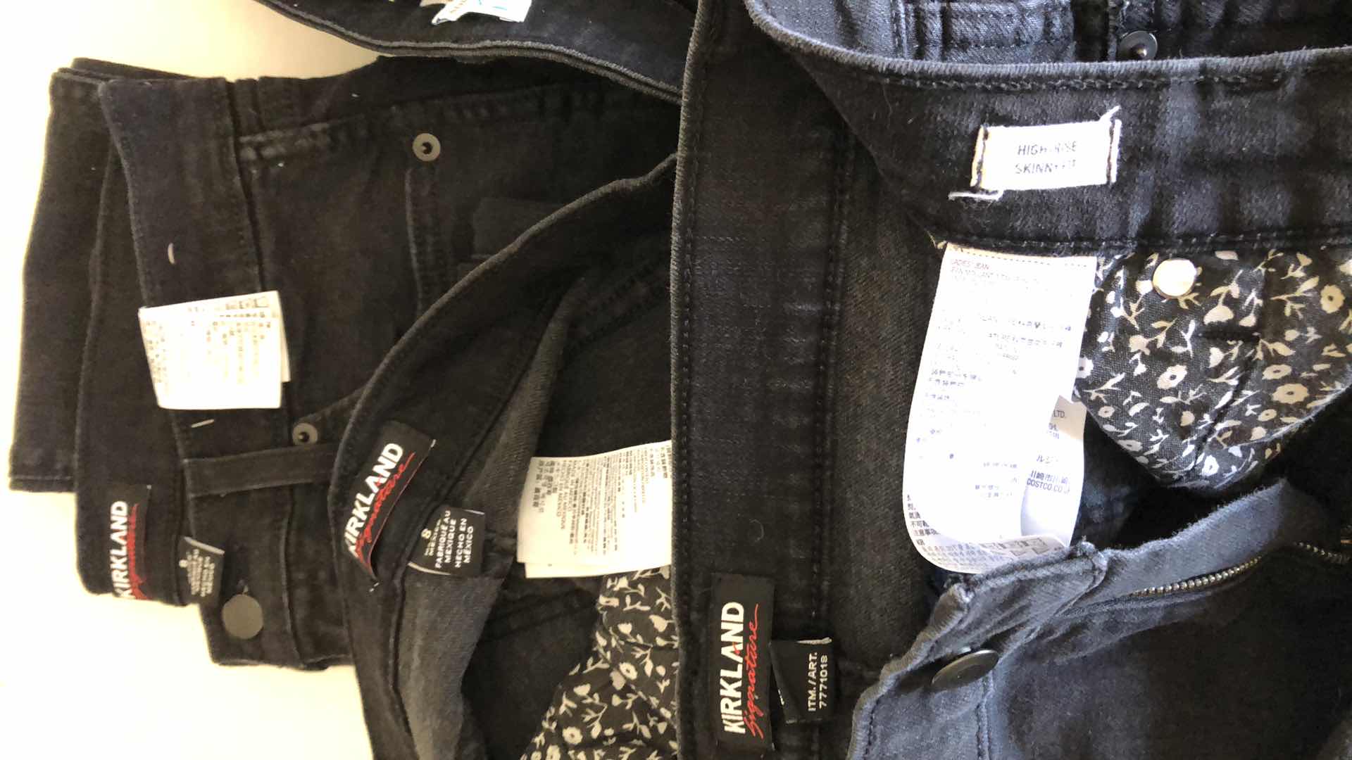 Photo 1 of 4-PAIRS OF WOMENS STRAIGHT LEG JEANS SIZE 8. THREE ARE KIRKLAND